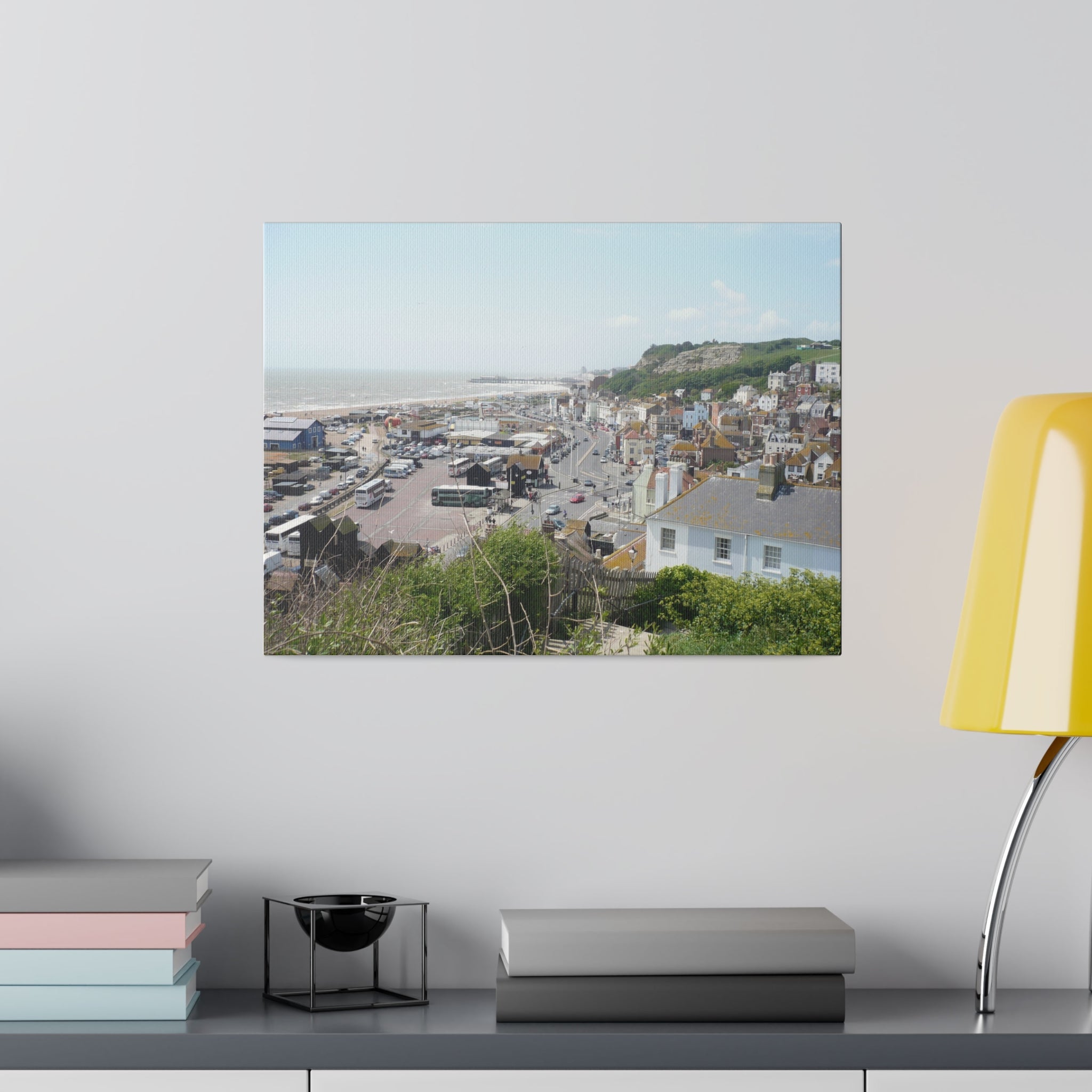 Hastings Sea Front, East-hill Steps, Pier Pre Fire Canvas - The Trio Synergize Group