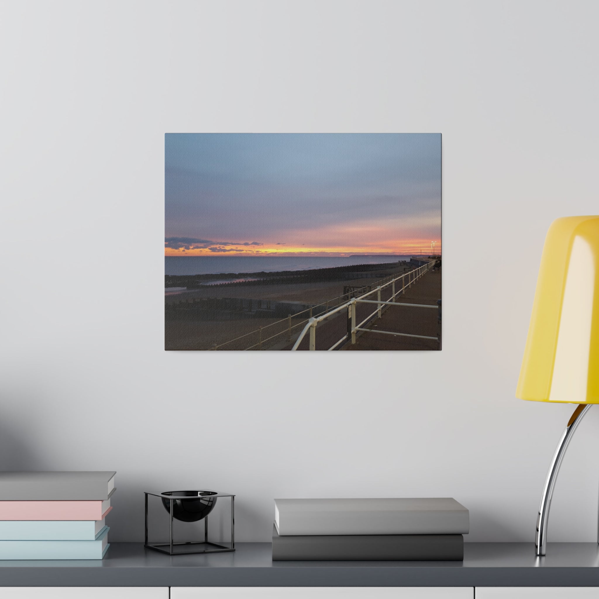 Hastings Sea Front Sunset Canvas - The Trio Synergize Group