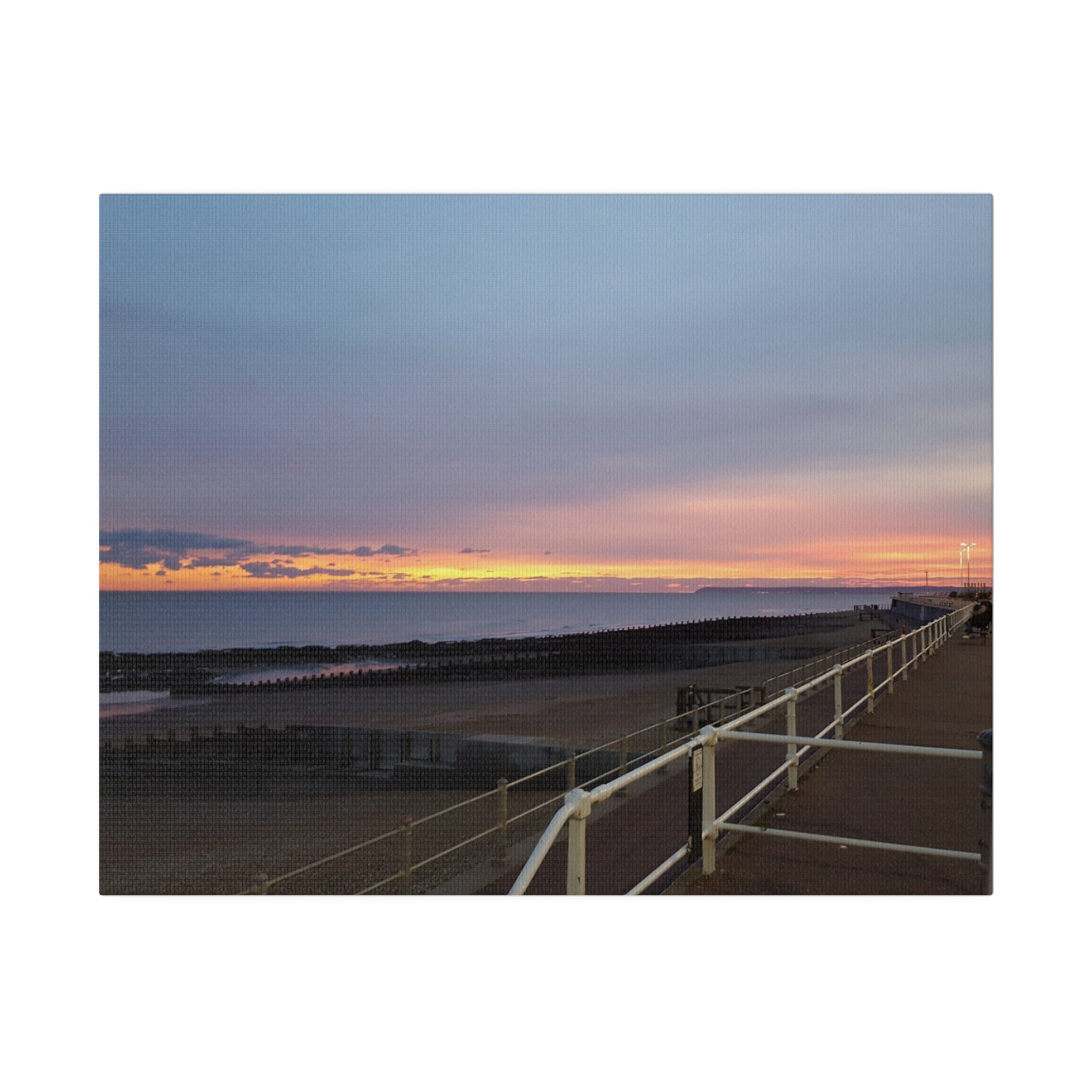 Hastings Sea Front Sunset Canvas - The Trio Synergize Group
