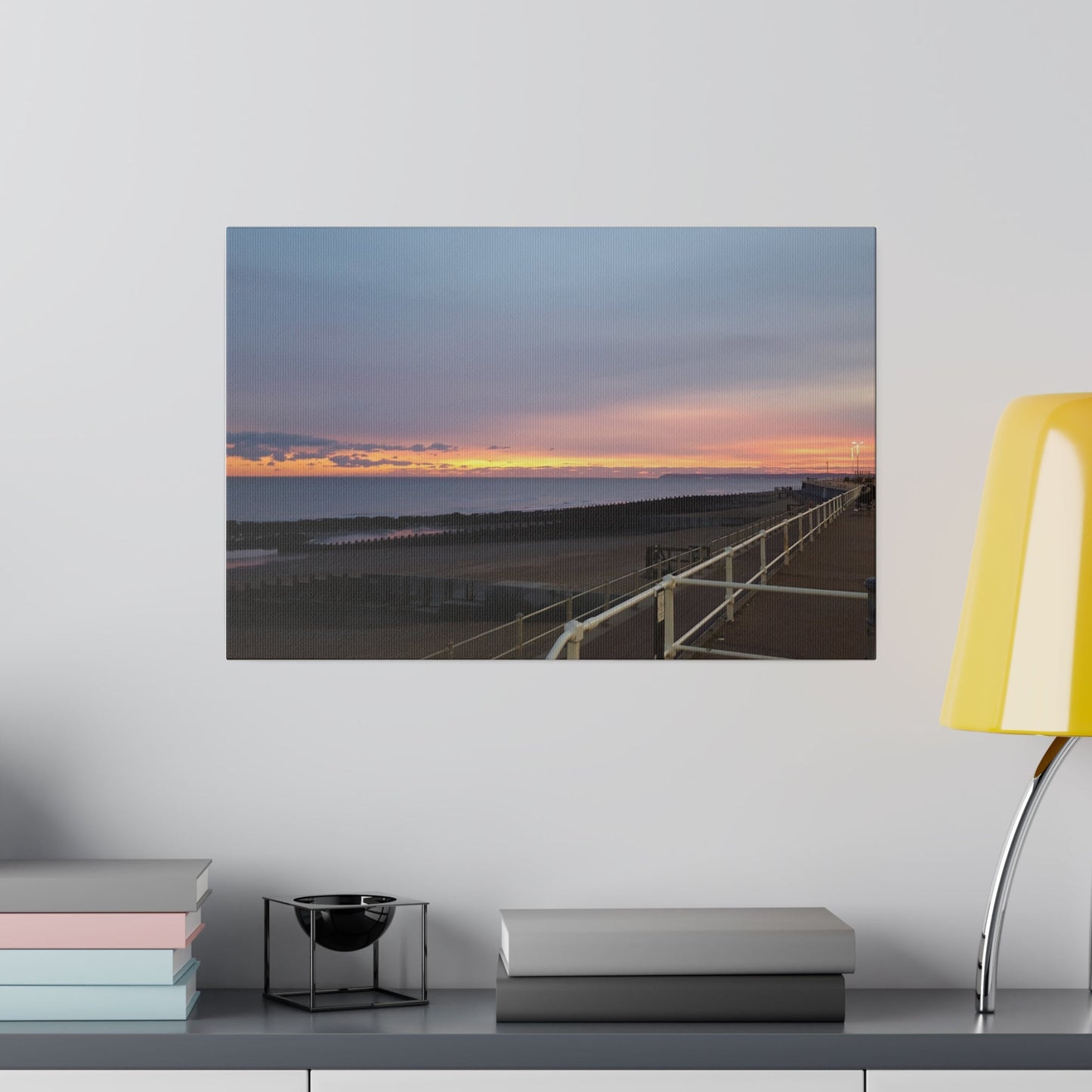 Hastings Sea Front Sunset Canvas - The Trio Synergize Group