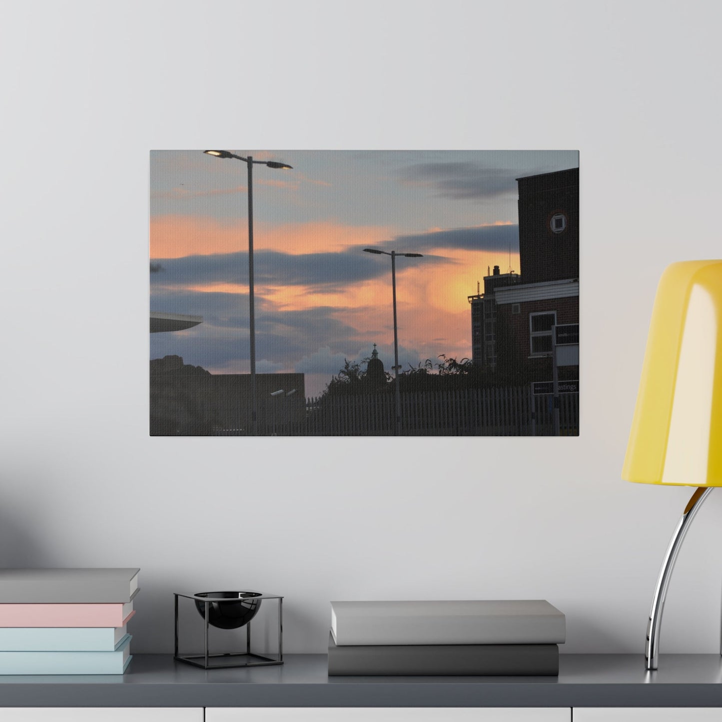 Hastings Train Station With Sunset And Nice Cloud Formation, Matte Canvas, Stretched, 0.75" - The Trio Synergize Group