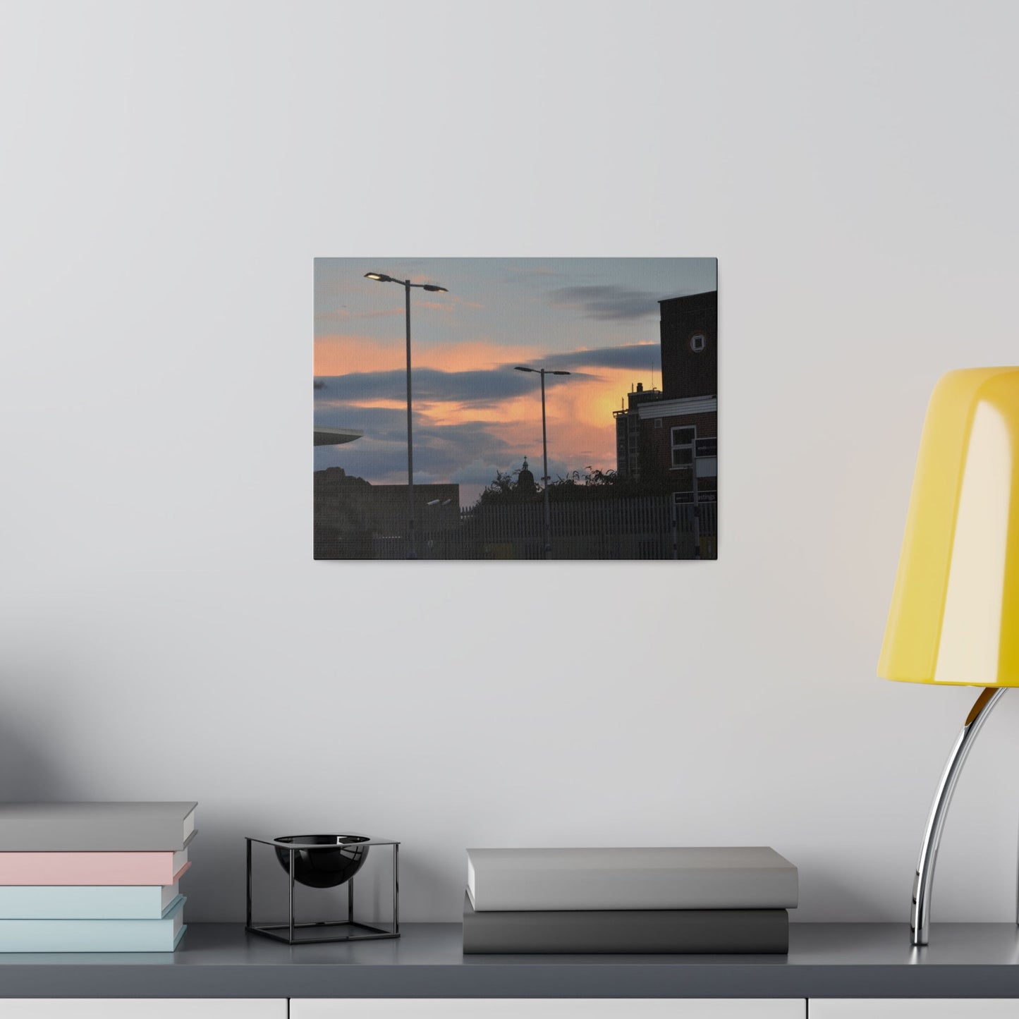 Hastings Train Station With Sunset And Nice Cloud Formation, Matte Canvas, Stretched, 0.75" - The Trio Synergize Group