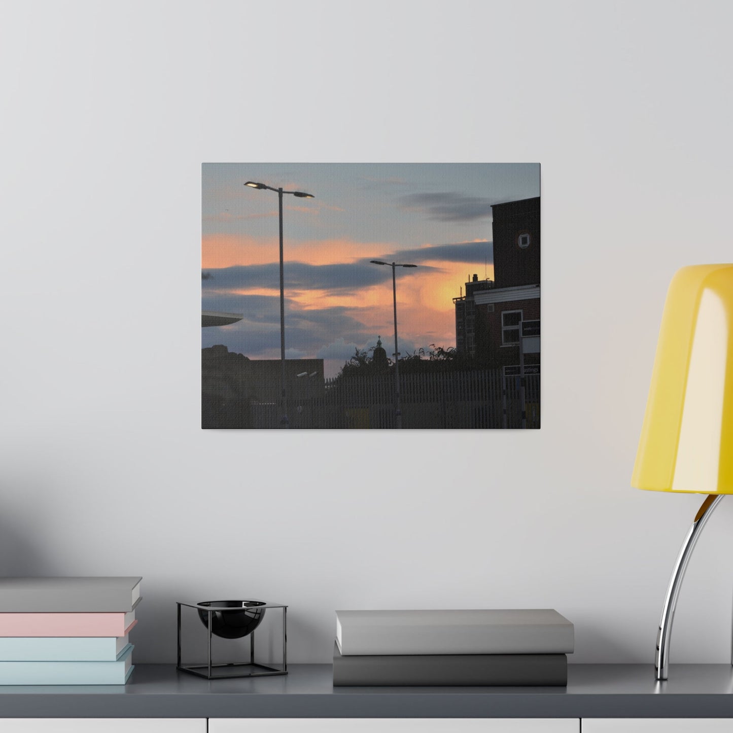 Hastings Train Station With Sunset And Nice Cloud Formation, Matte Canvas, Stretched, 0.75" - The Trio Synergize Group