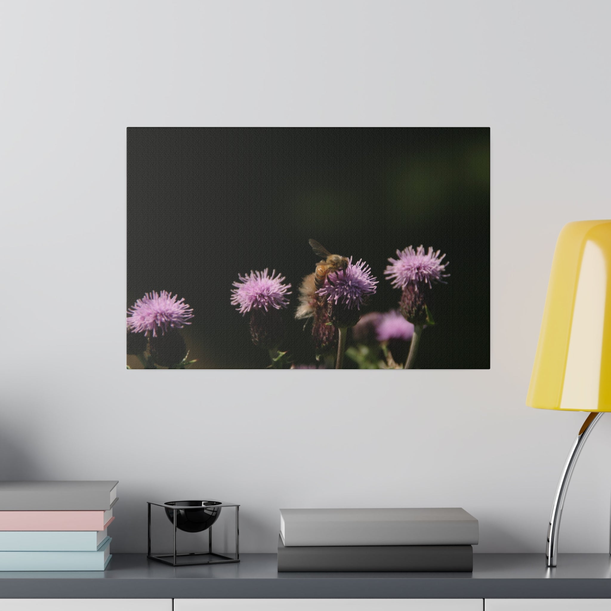 The Honey Bee On A Flower Canvas - The Trio Synergize Group