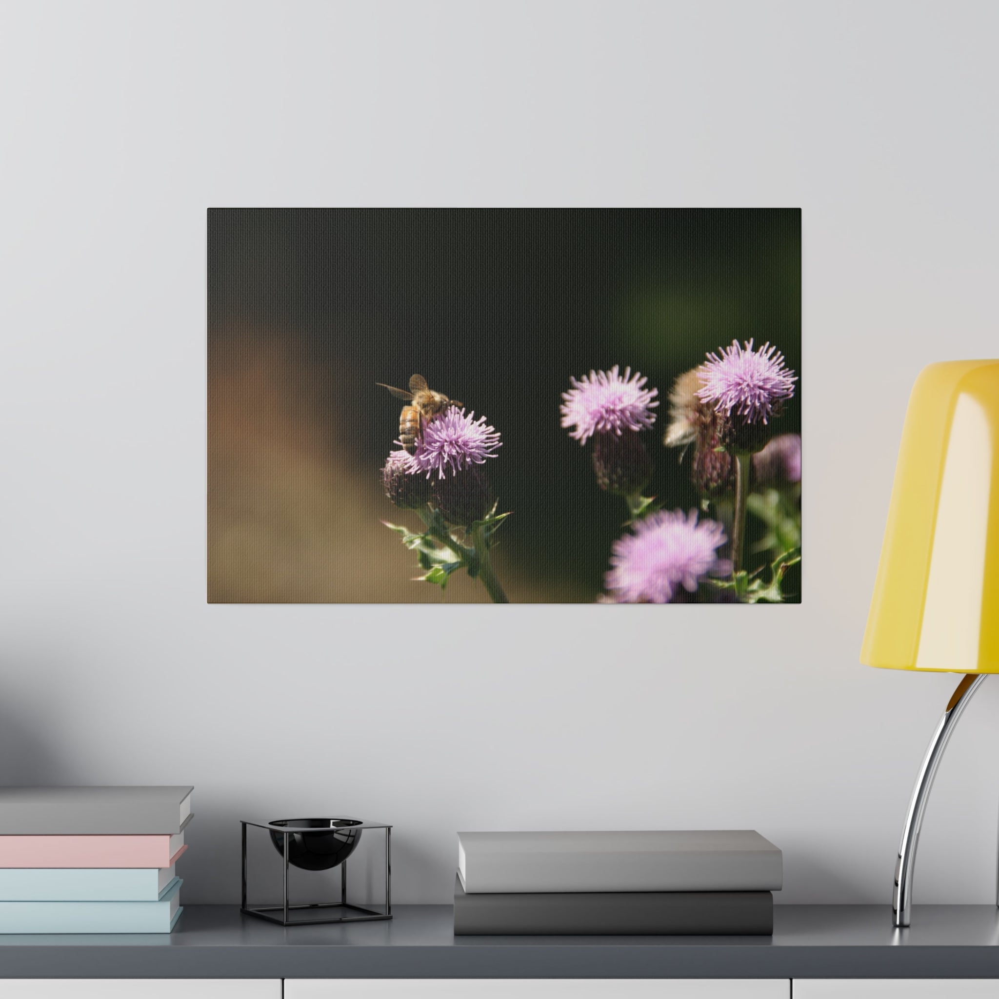 Honey Bee On A Flower With Wings Up - The Trio Synergize Group