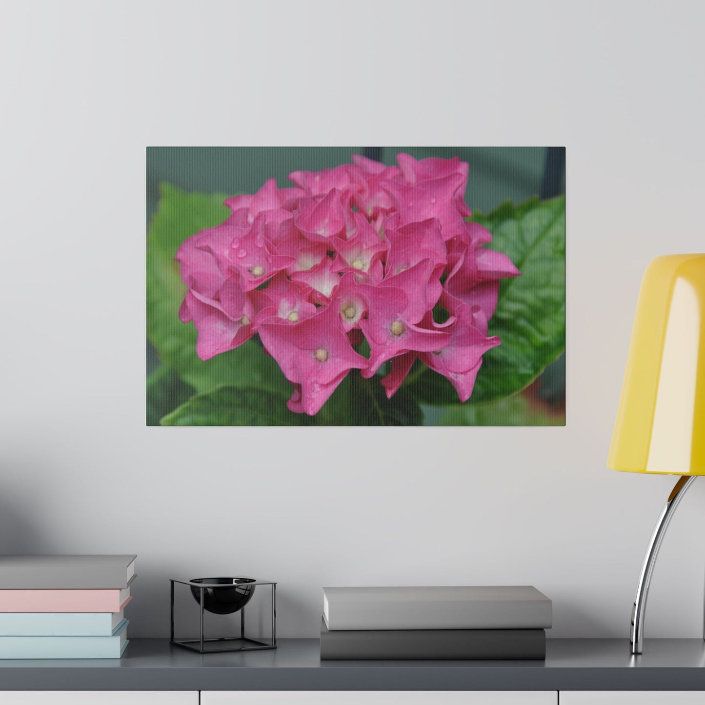 Pink Hydrangea Macrophylla Close Up Canvas - The Trio Synergize Group