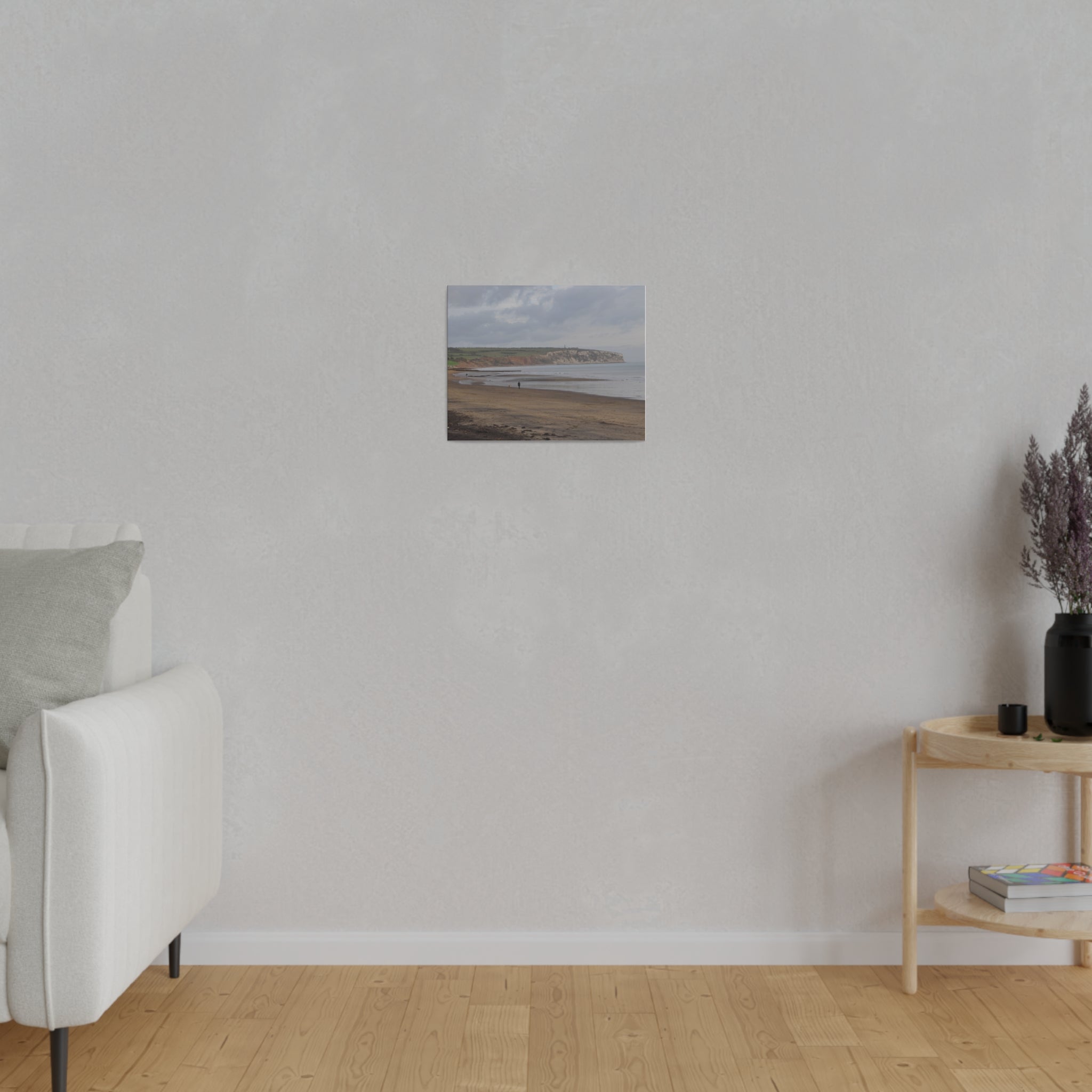 Isle of white Beach With View of The Sea and Cliffs Canvas - The Trio Synergize Group