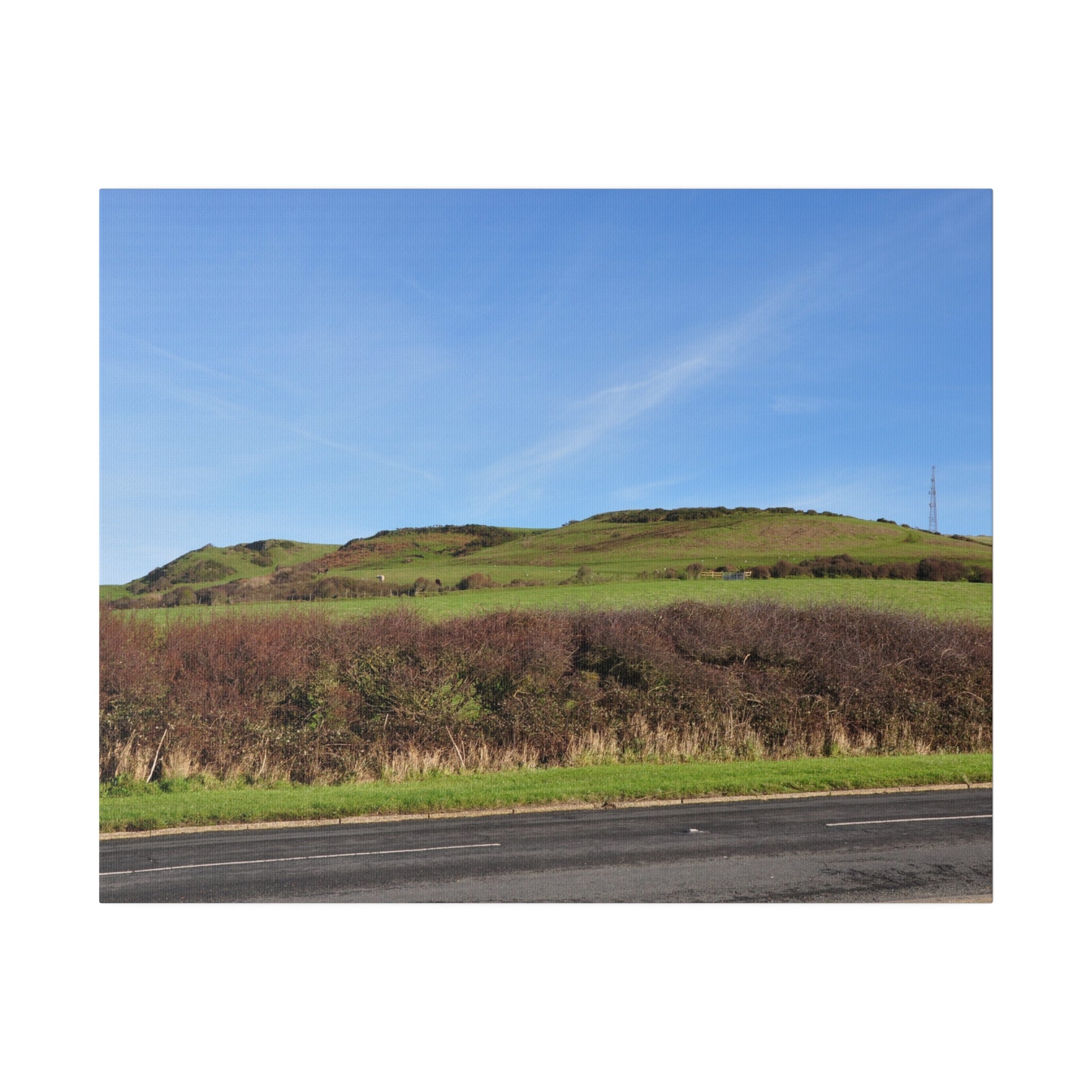 Isle of white, Countryside With Lush Green Hills Canvas - The Trio Synergize Group