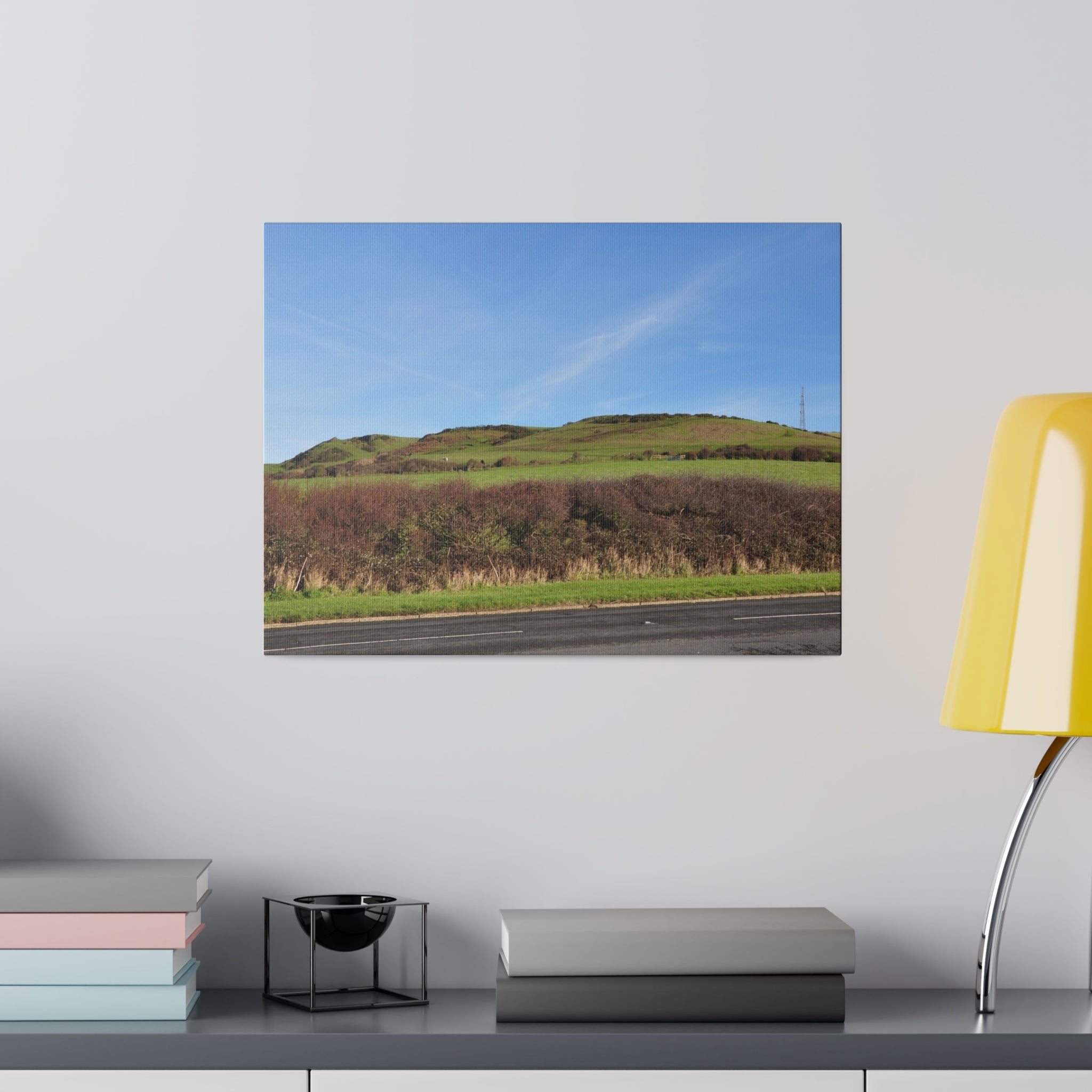 Isle of white, Countryside With Lush Green Hills Canvas - The Trio Synergize Group