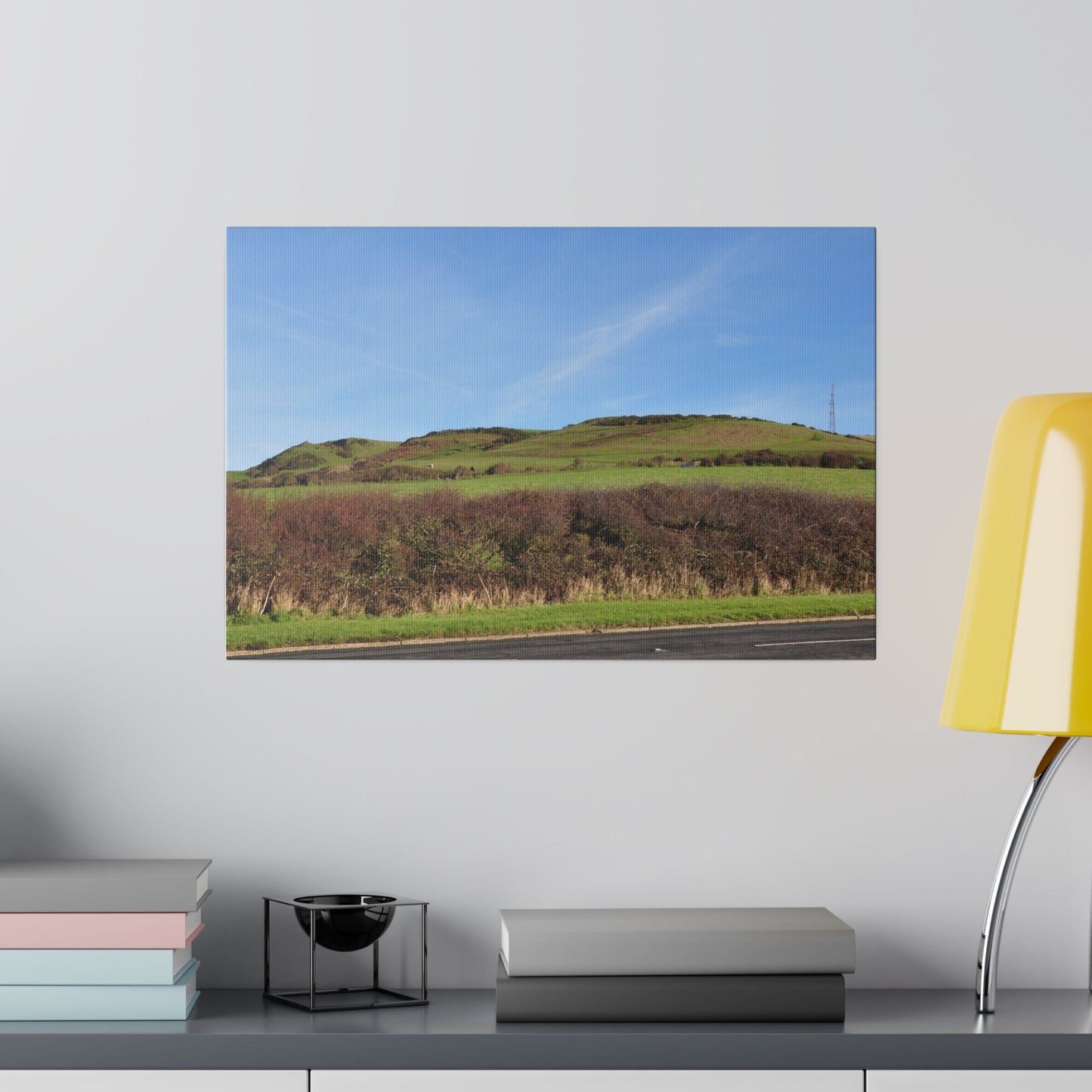 Isle of white, Countryside With Lush Green Hills Canvas - The Trio Synergize Group
