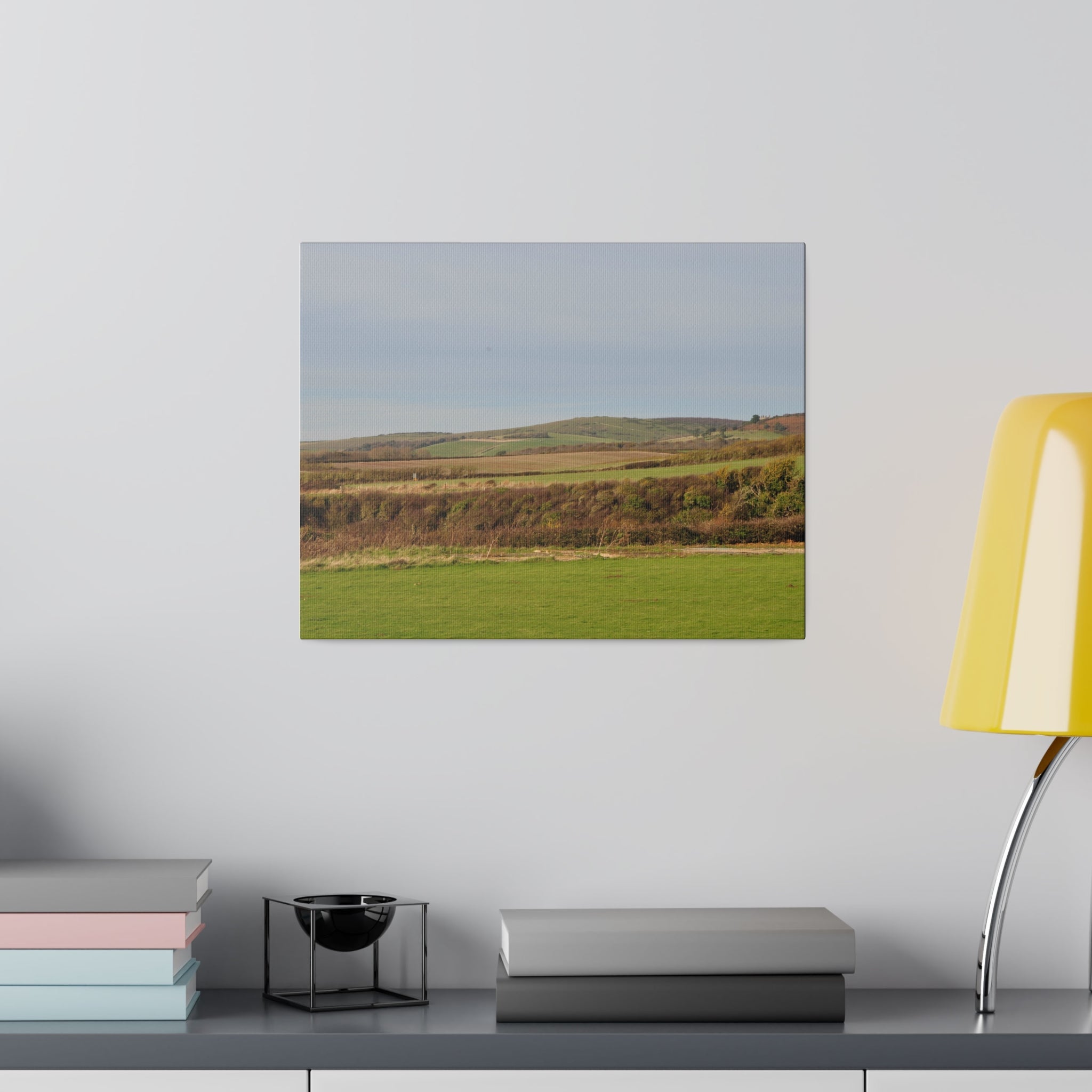 Isle of white Countryside With Hills In Background Canvas - The Trio Synergize Group