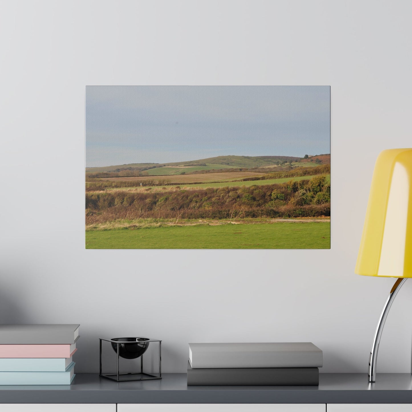 Isle of white Countryside With Hills In Background Canvas - The Trio Synergize Group