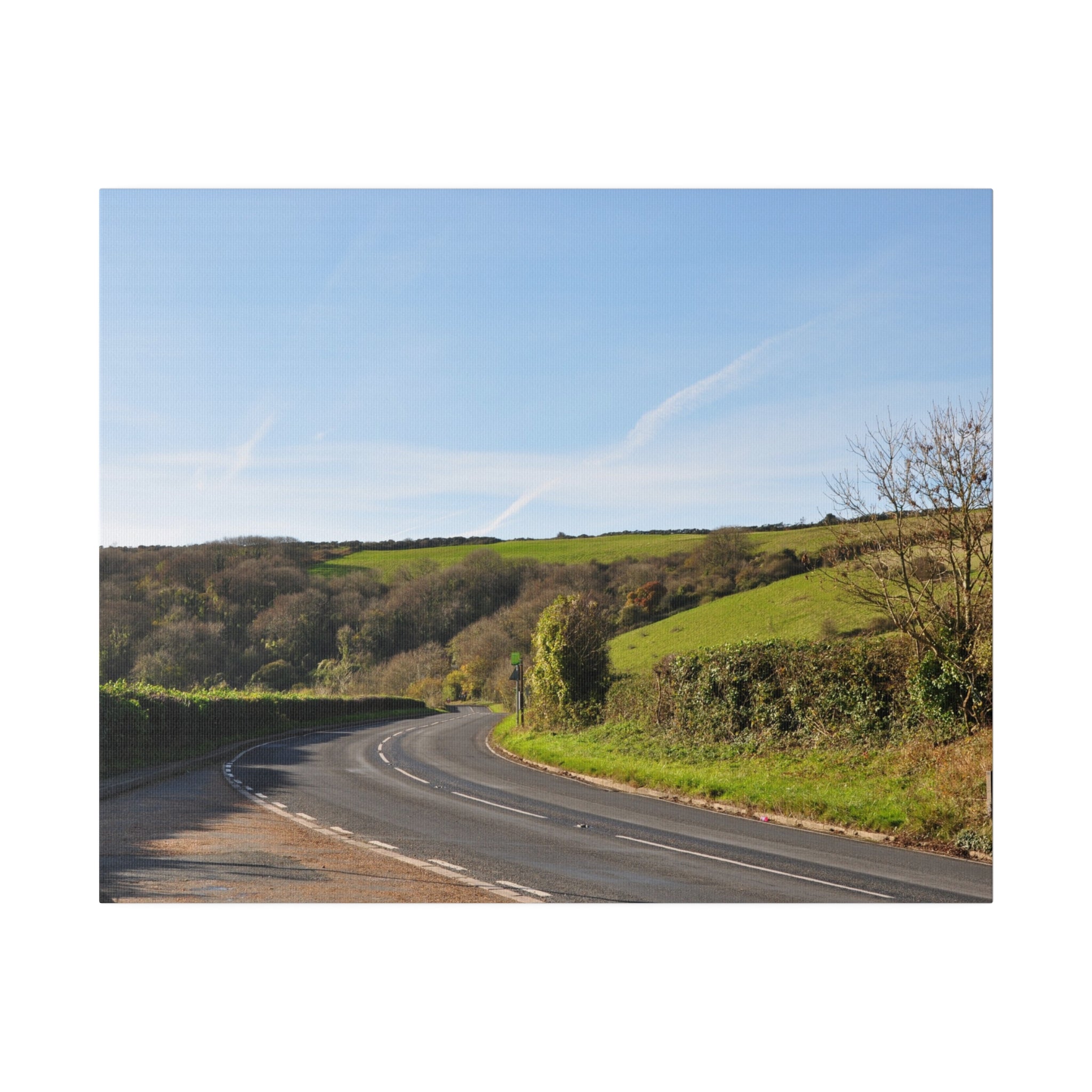 Isle of white Countryside Road & Rolling Hills Canvas - The Trio Synergize Group