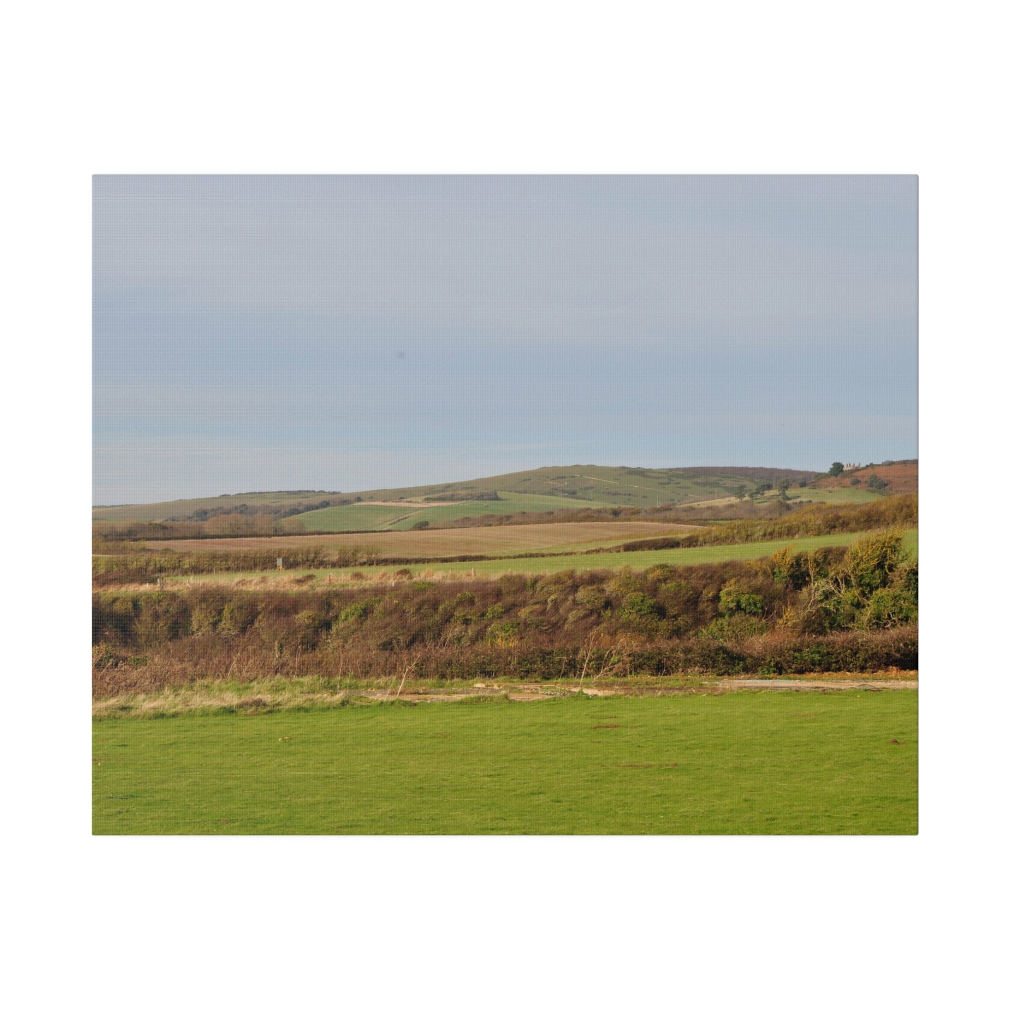 Isle of white Countryside With Hills In Background Canvas - The Trio Synergize Group