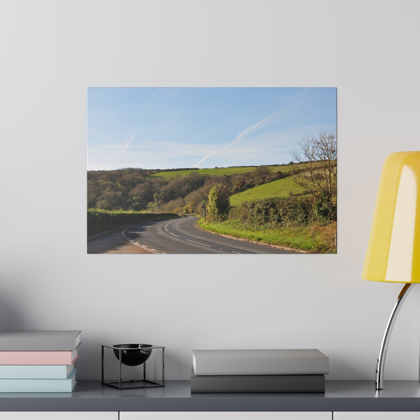 Isle of white Countryside Road & Rolling Hills Canvas - The Trio Synergize Group