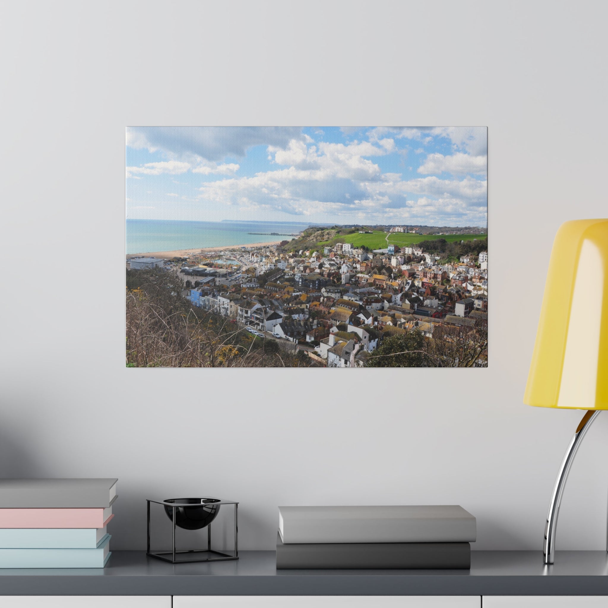 Landscape Photo Of Hastings Old Town, From East-Hill Canvas - The Trio Synergize Group