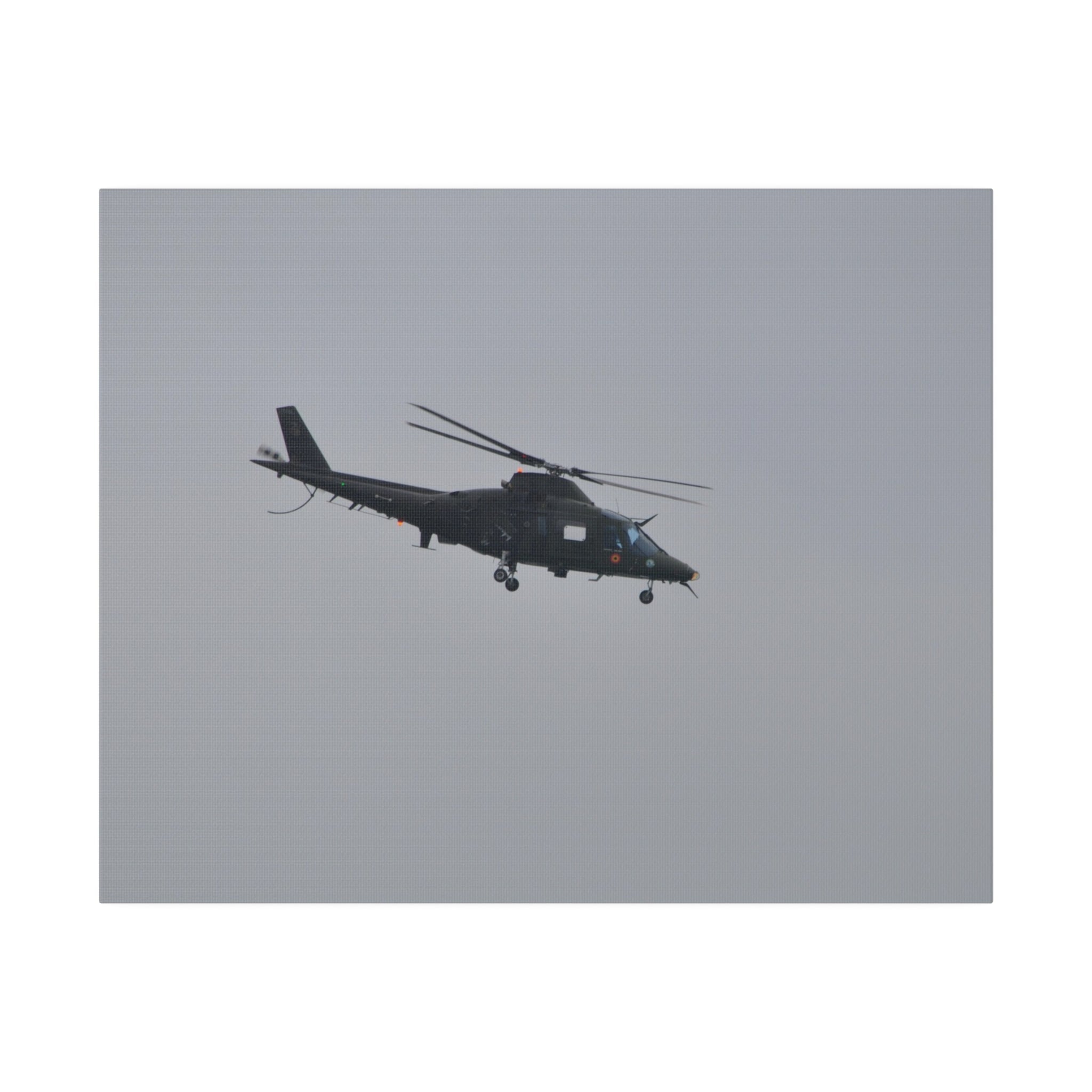 Lynx Helicopter Flying Side View Close Up Canvas - The Trio Synergize Group