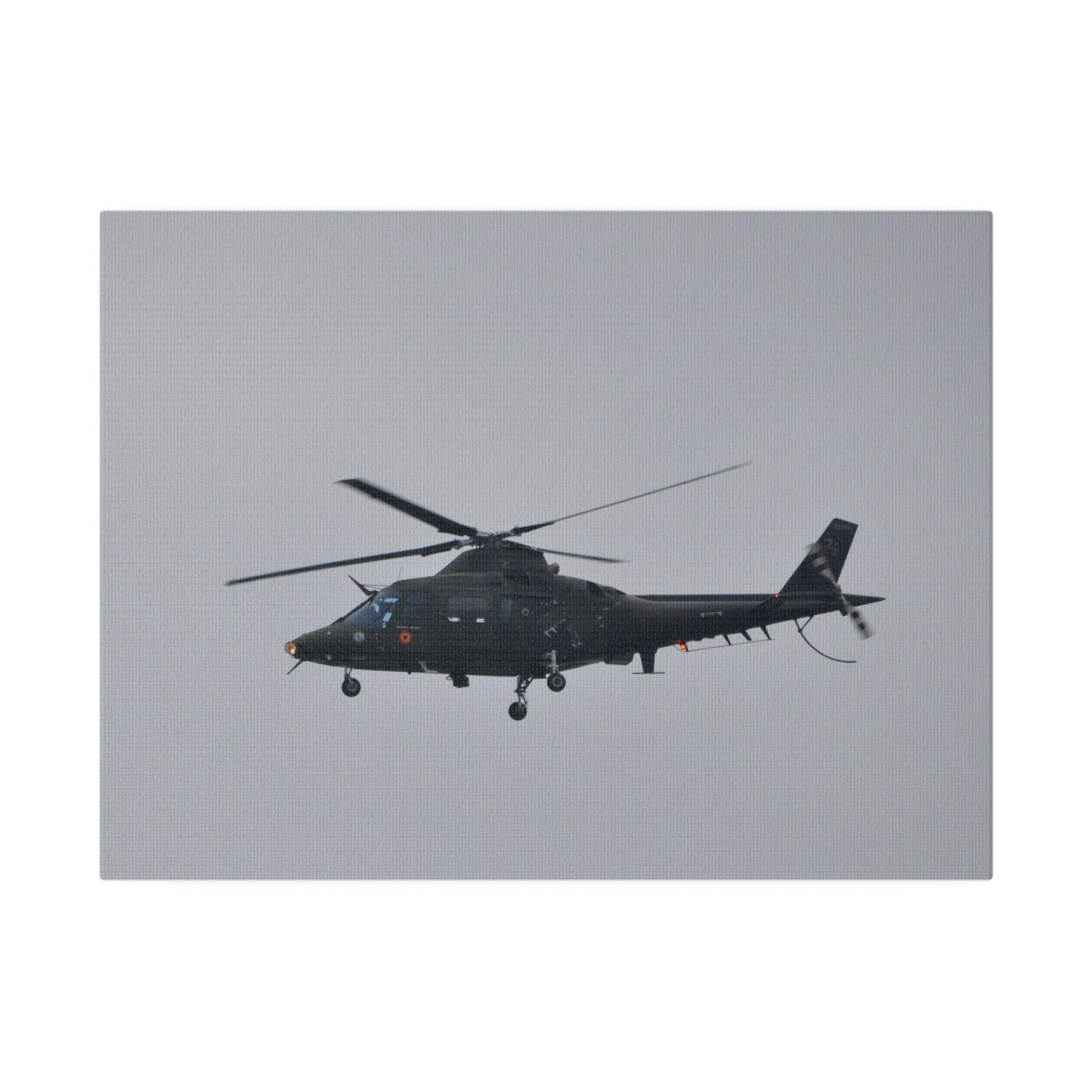 Lynx Helicopter Flying Left, Side View Close Up Canvas - The Trio Synergize Group