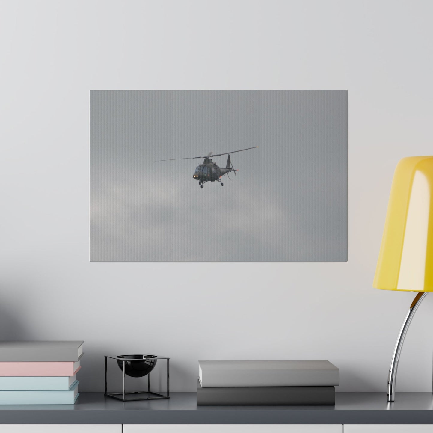 Lynx Helicopter Front View Canvas - The Trio Synergize Group