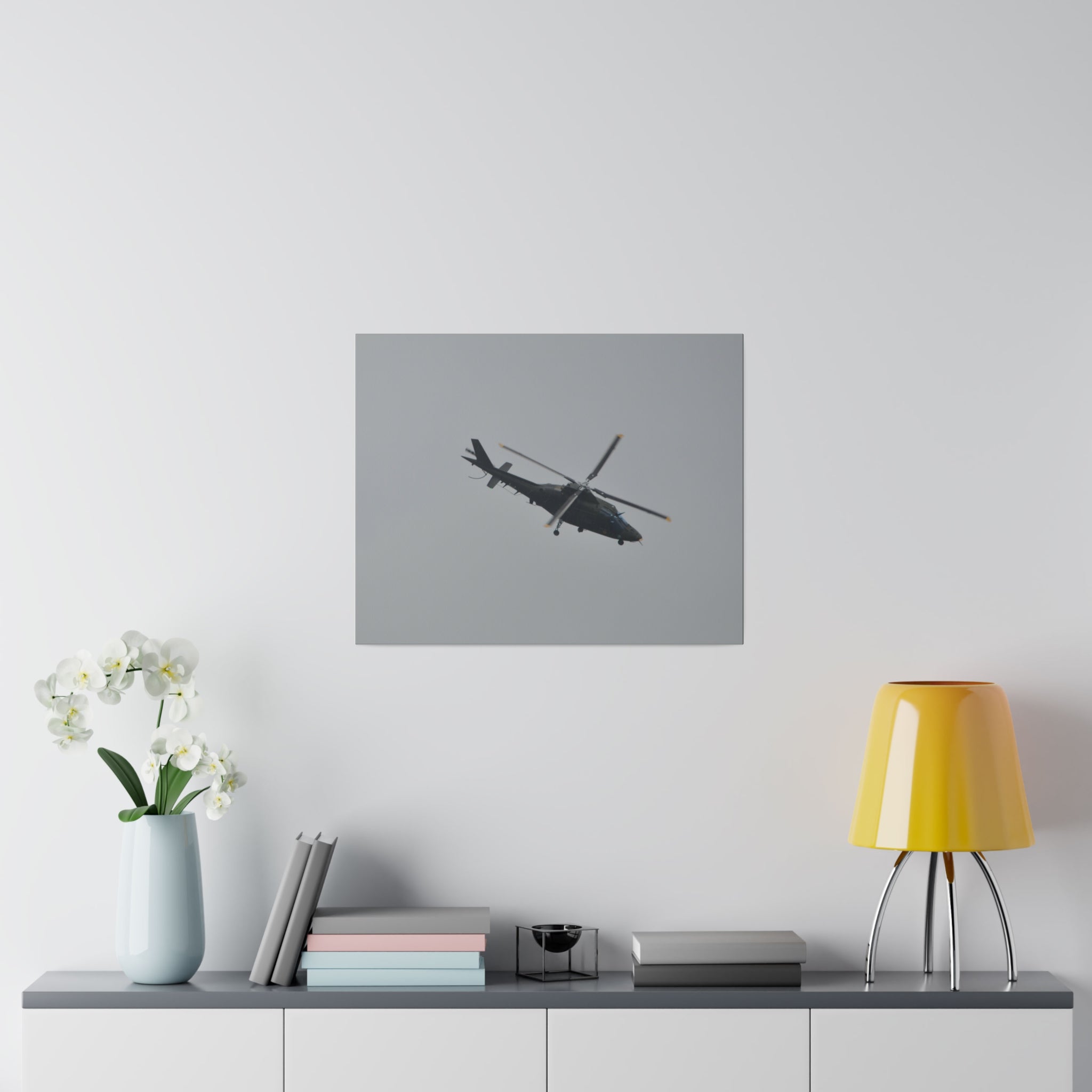 Lynx Helicopter Looping Around, Top And Side View Canvas - The Trio Synergize Group
