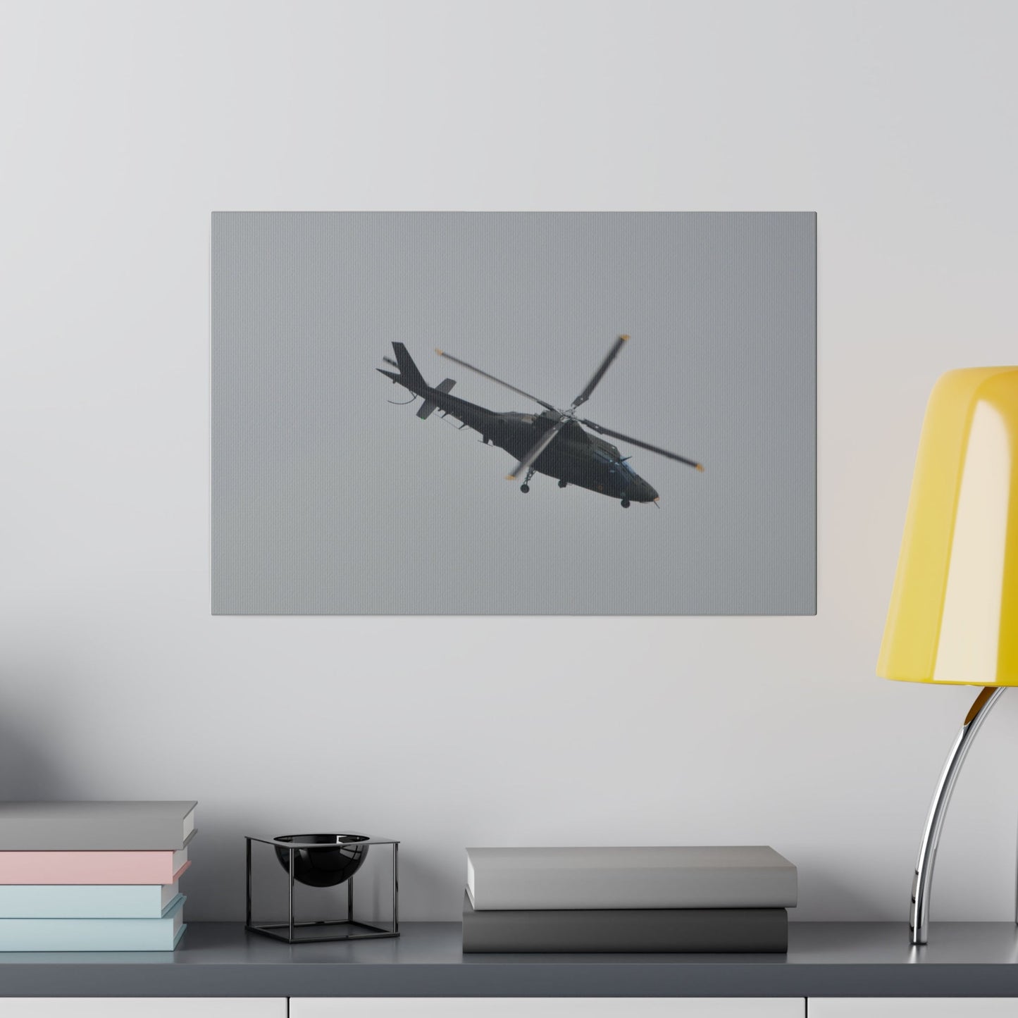 Lynx Helicopter Looping Around, Top And Side View Canvas - The Trio Synergize Group