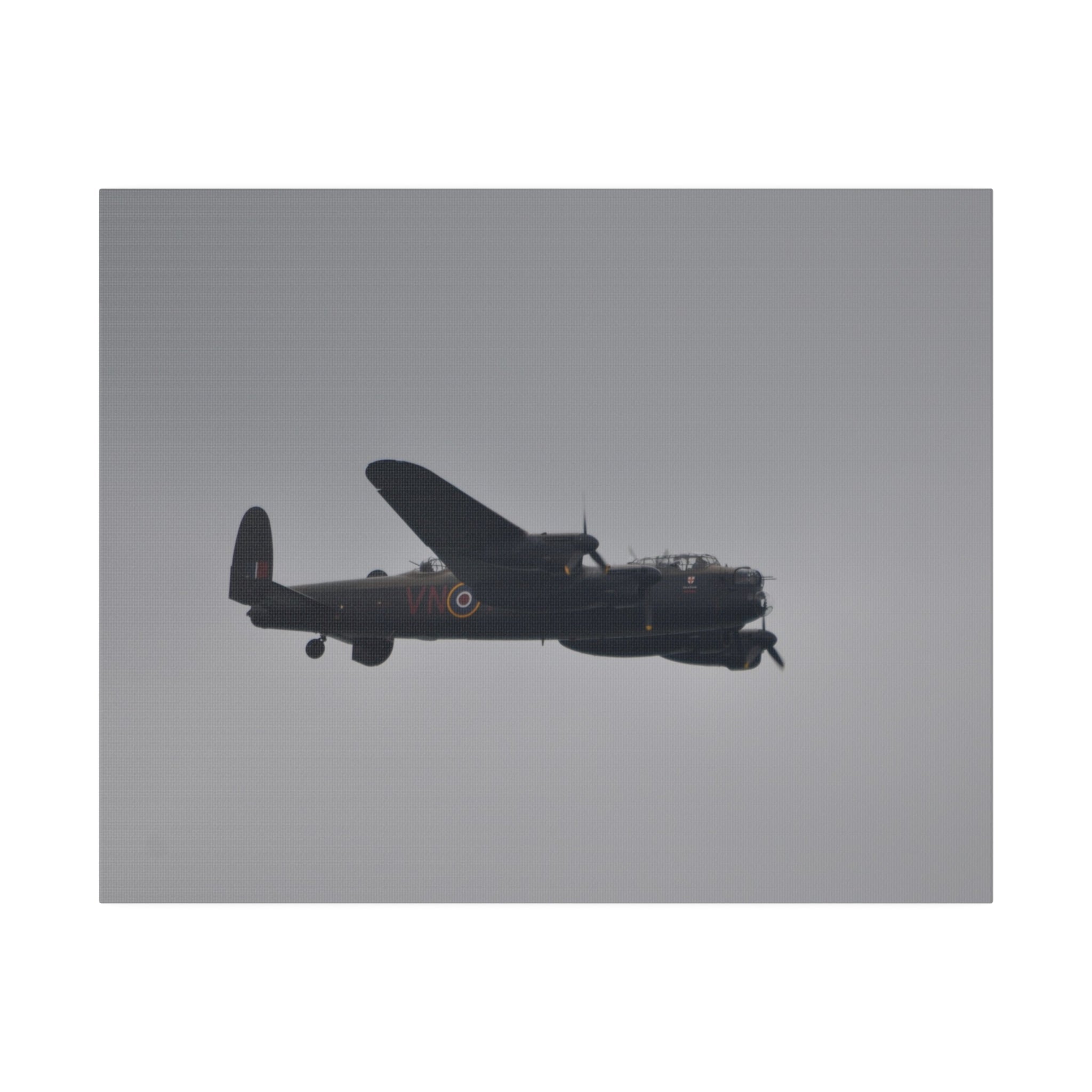 Memorial Flight Avro Lancaster Flying From The Left Canvas - The Trio Synergize Group