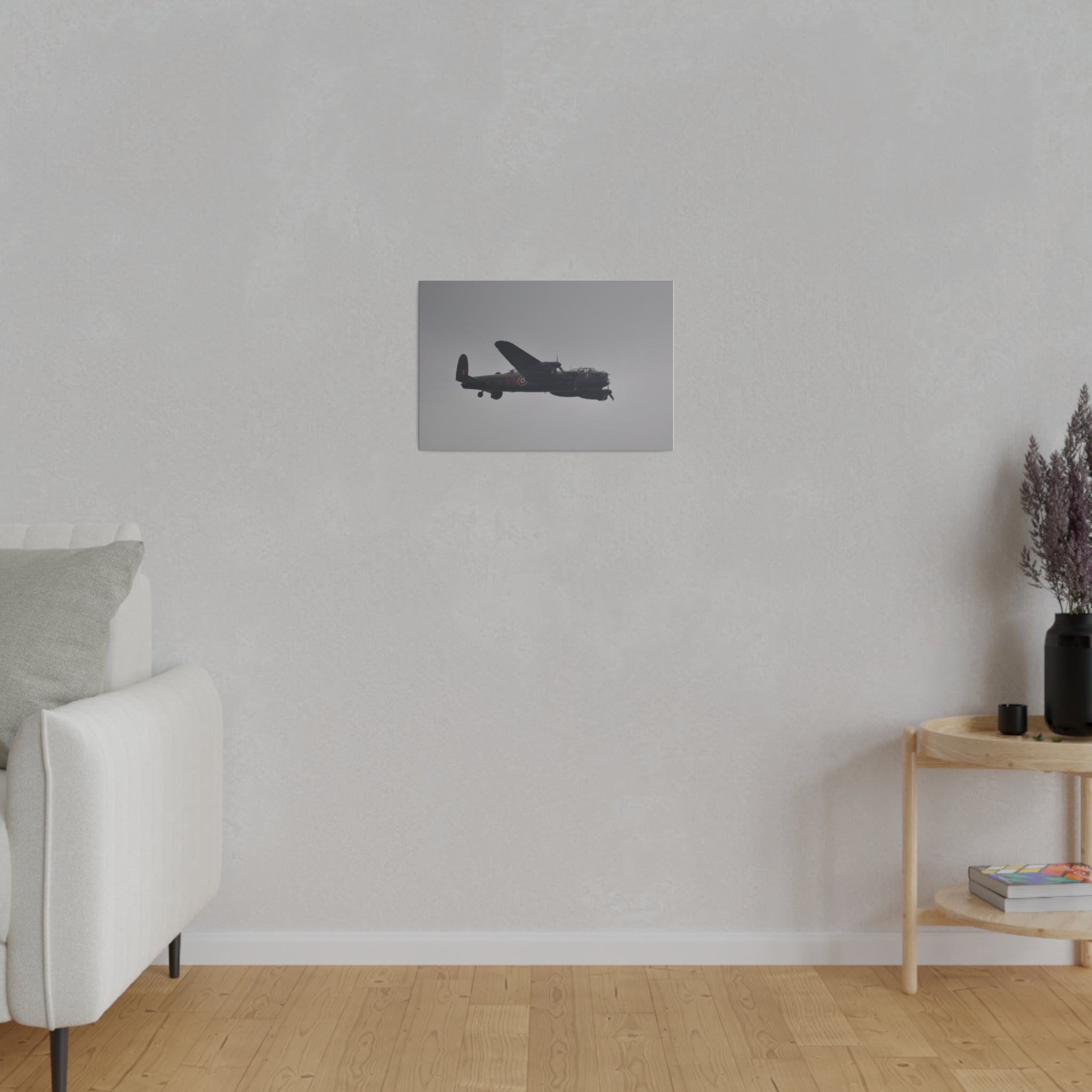 Memorial Flight Avro Lancaster Flying From The Left Canvas - The Trio Synergize Group