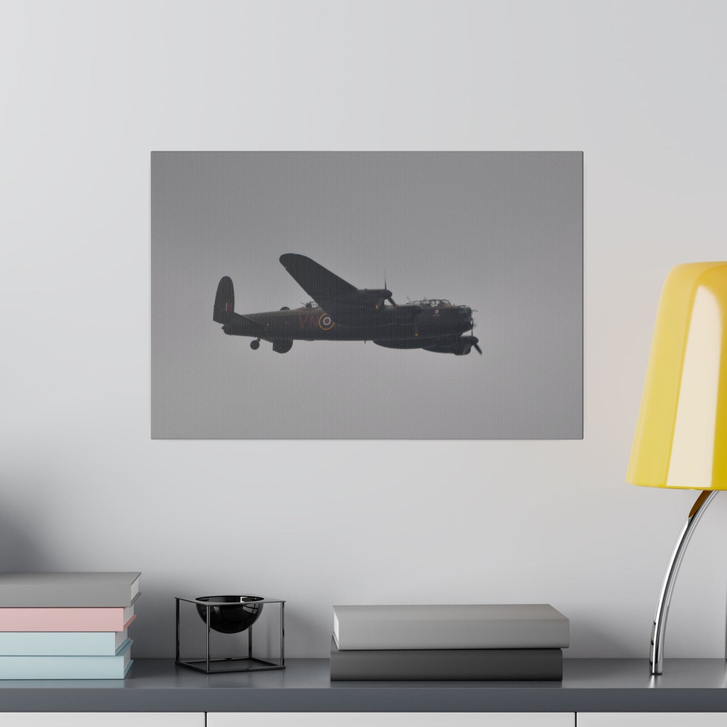 Memorial Flight Avro Lancaster Flying From The Left Canvas - The Trio Synergize Group