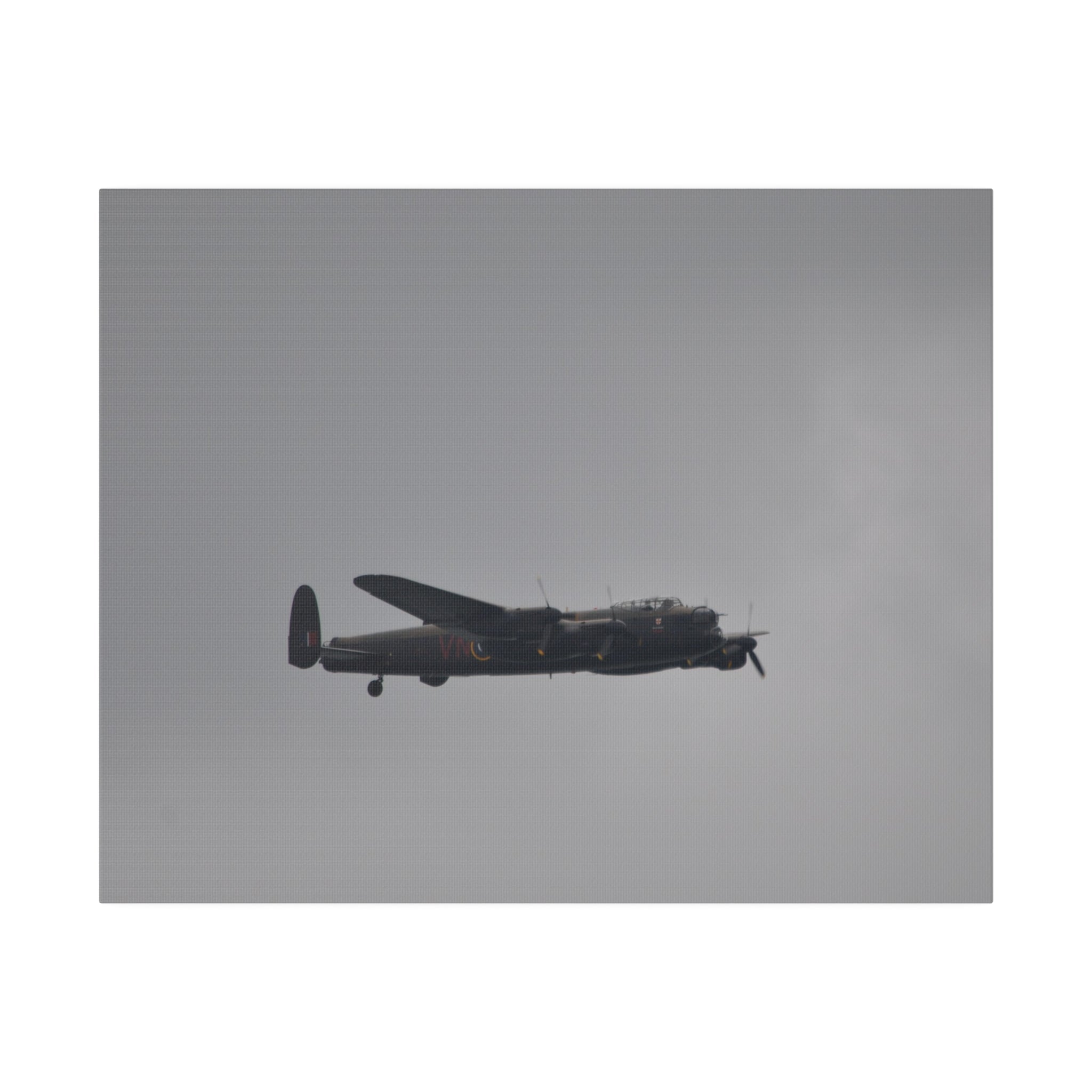 Memorial Flight Avro Lancaster - A Front Side View Canvas - The Trio Synergize Group