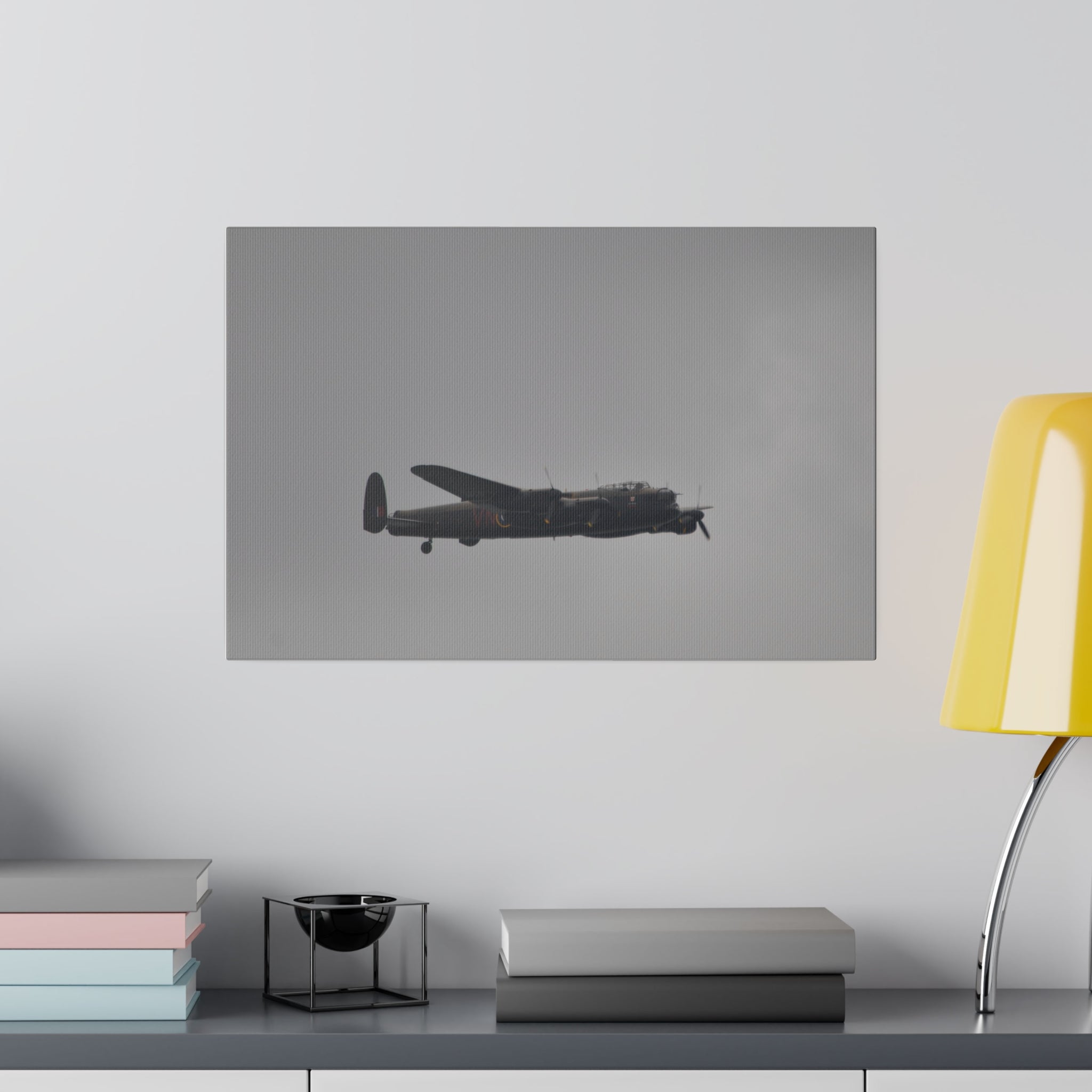 Memorial Flight Avro Lancaster - A Front Side View Canvas - The Trio Synergize Group