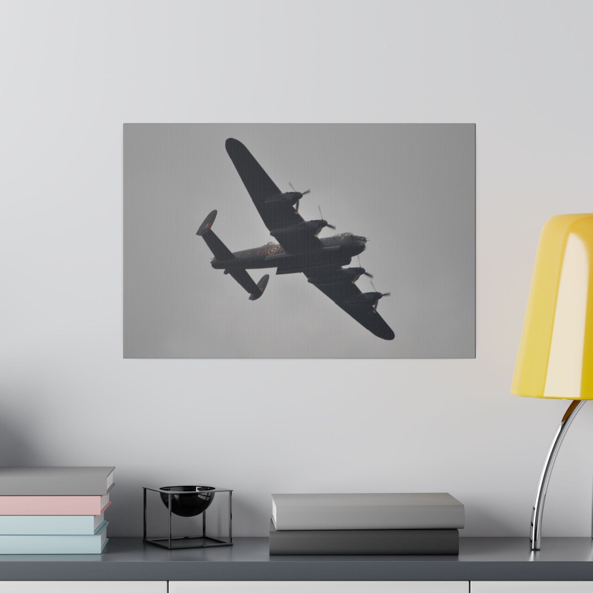 Memorial Flight Avro Lancaster, Bomb Bay Doors Open Canvas - The Trio Synergize Group