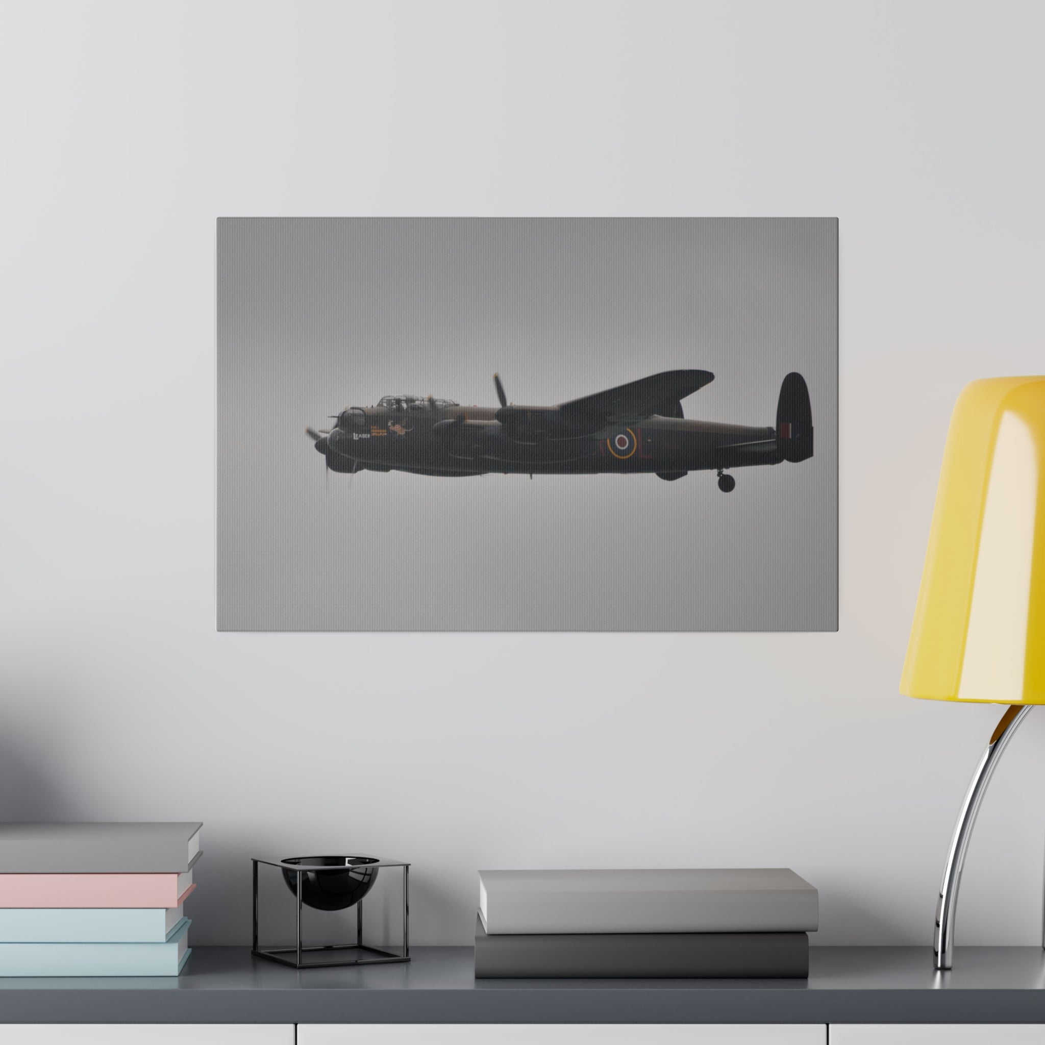 Memorial Flight Avro Lancaster Flying Front Side View Canvas - The Trio Synergize Group