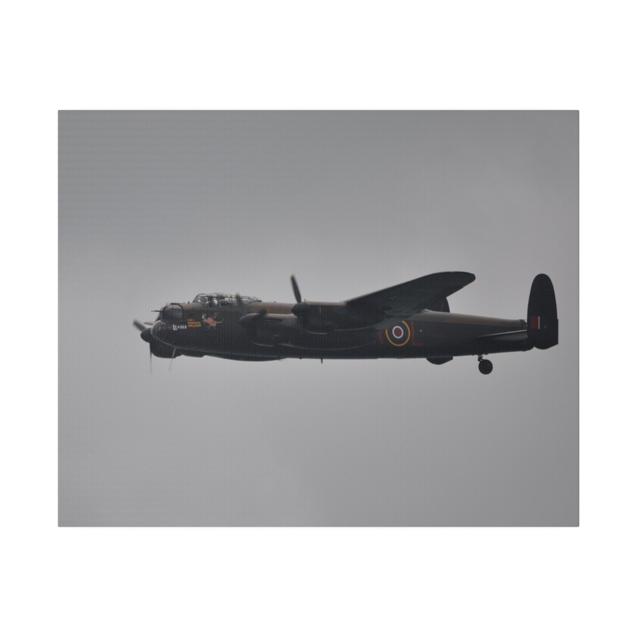 Memorial Flight Avro Lancaster Flying Front Side View Canvas - The Trio Synergize Group