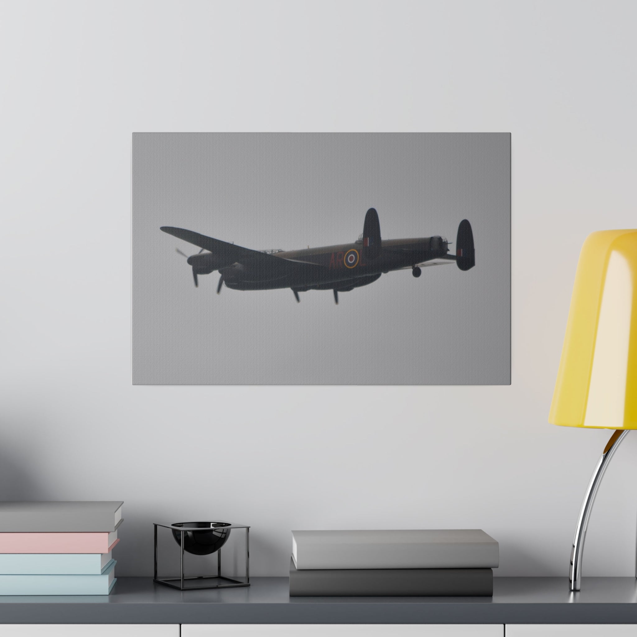 Memorial Flight Avro Lancaster Side Rear View Close Canvas - The Trio Synergize Group