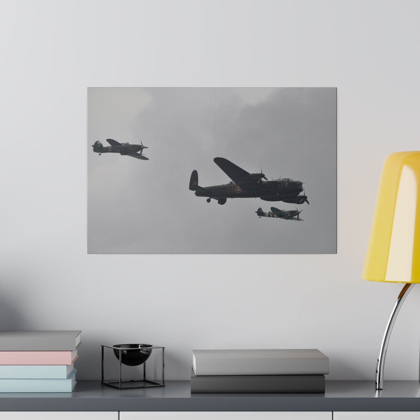 Memorial Flight Flying In Formation Canvas Print - The Trio Synergize Group