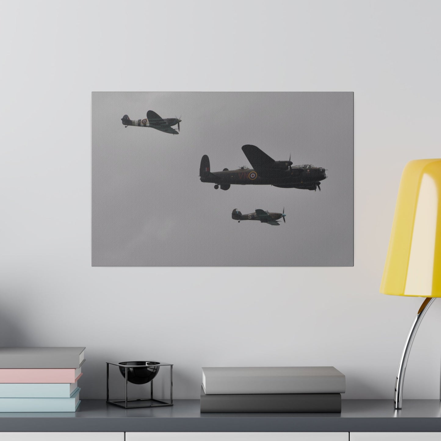 Memorial Flight Flying From The Left In Formation Canvas - The Trio Synergize Group