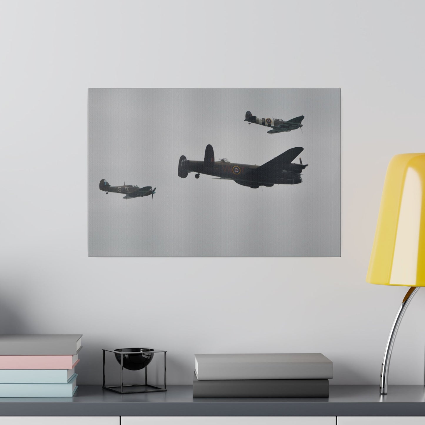 Memorial Flight Flying Right In Formation Canvas Print - The Trio Synergize Group