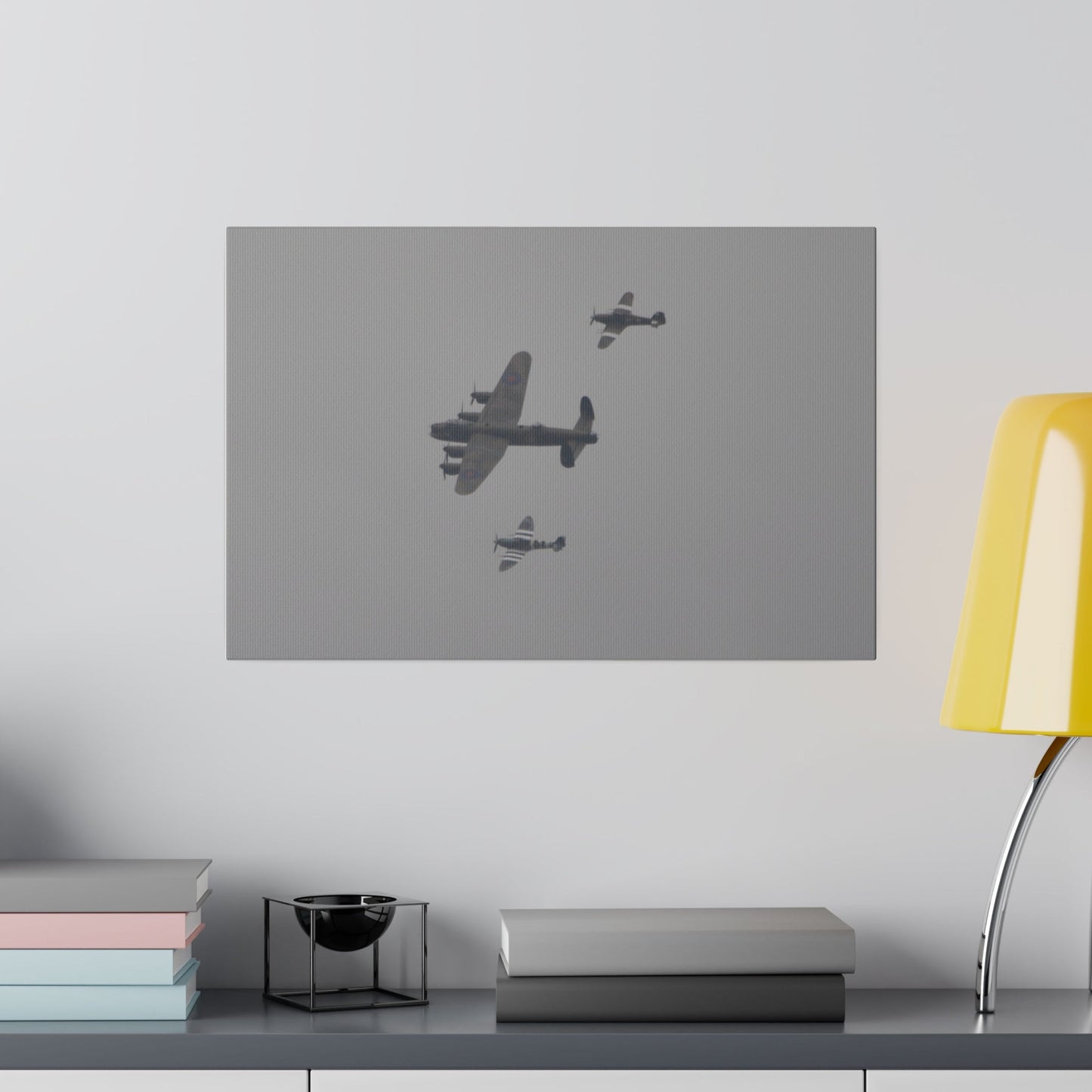 Memorial Flight Avro Lancaster with A Top View Canvas - The Trio Synergize Group