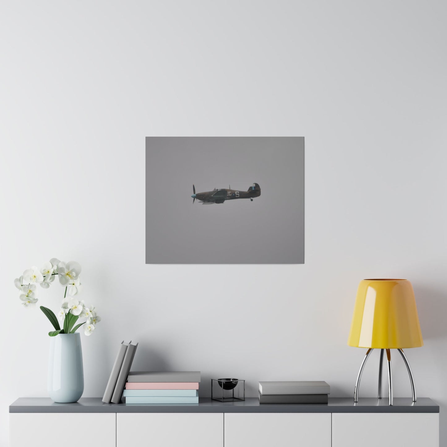 Memorial Flight Hurricane Flying From The Right Sideways, Matte Canvas, Stretched, 0.75" - The Trio Synergize Group