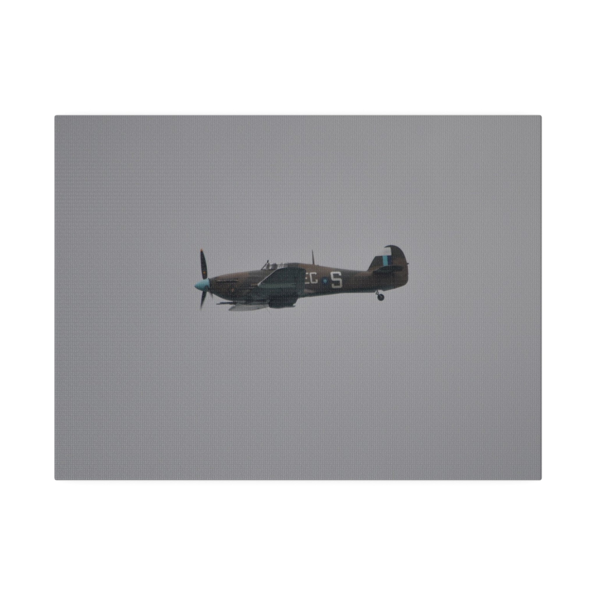 Memorial Flight Hurricane Flying From The Right Sideways, Matte Canvas, Stretched, 0.75" - The Trio Synergize Group