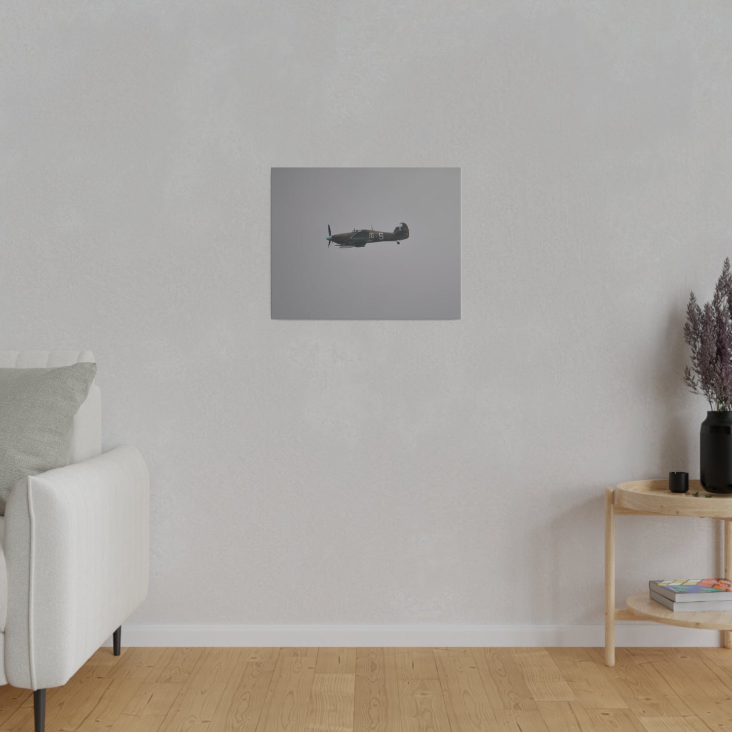 Memorial Flight Hurricane Flying From The Right Sideways, Matte Canvas, Stretched, 0.75" - The Trio Synergize Group