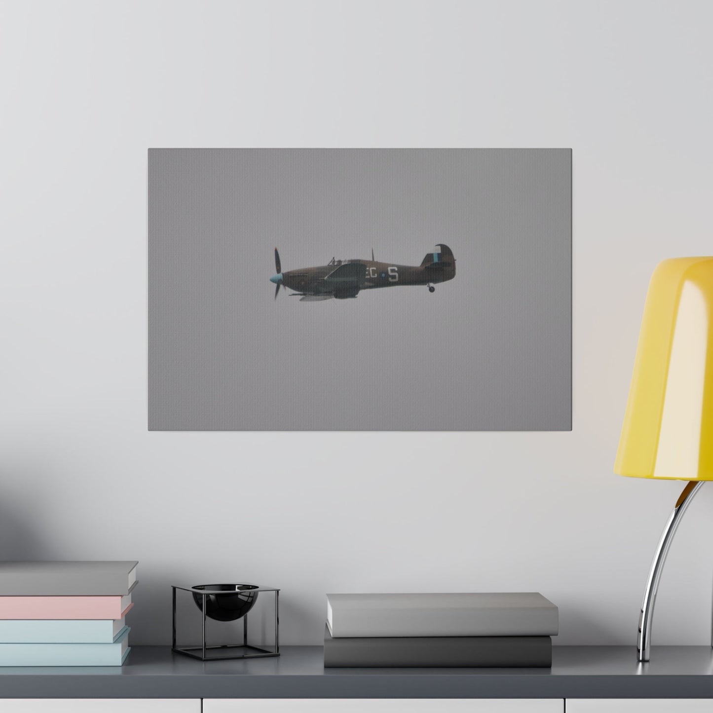 Memorial Flight Hurricane Flying From The Right Sideways, Matte Canvas, Stretched, 0.75" - The Trio Synergize Group