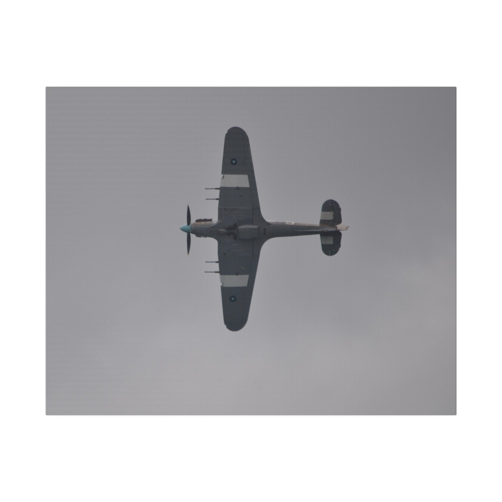 Memorial Flight Hurricane Flying Sideways Canvas Print - The Trio Synergize Group