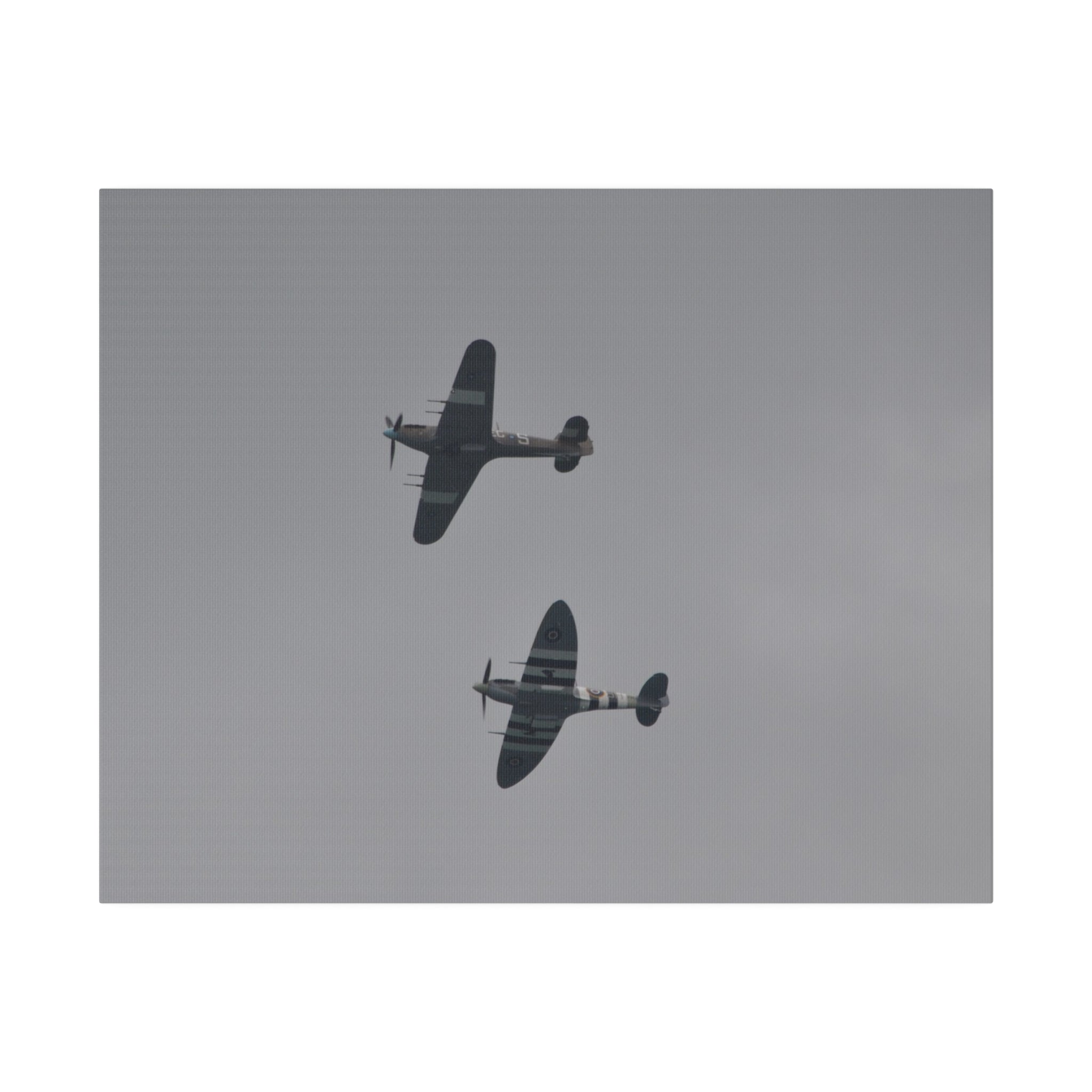 Memorial Flight Spitfire And Hurricane Canvas Print - The Trio Synergize Group
