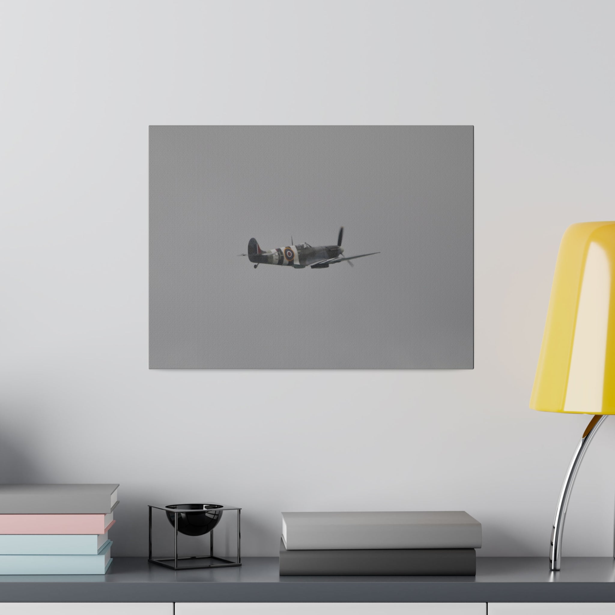Memorial Flight Spitfire Flying A Side Rear View Canvas - The Trio Synergize Group