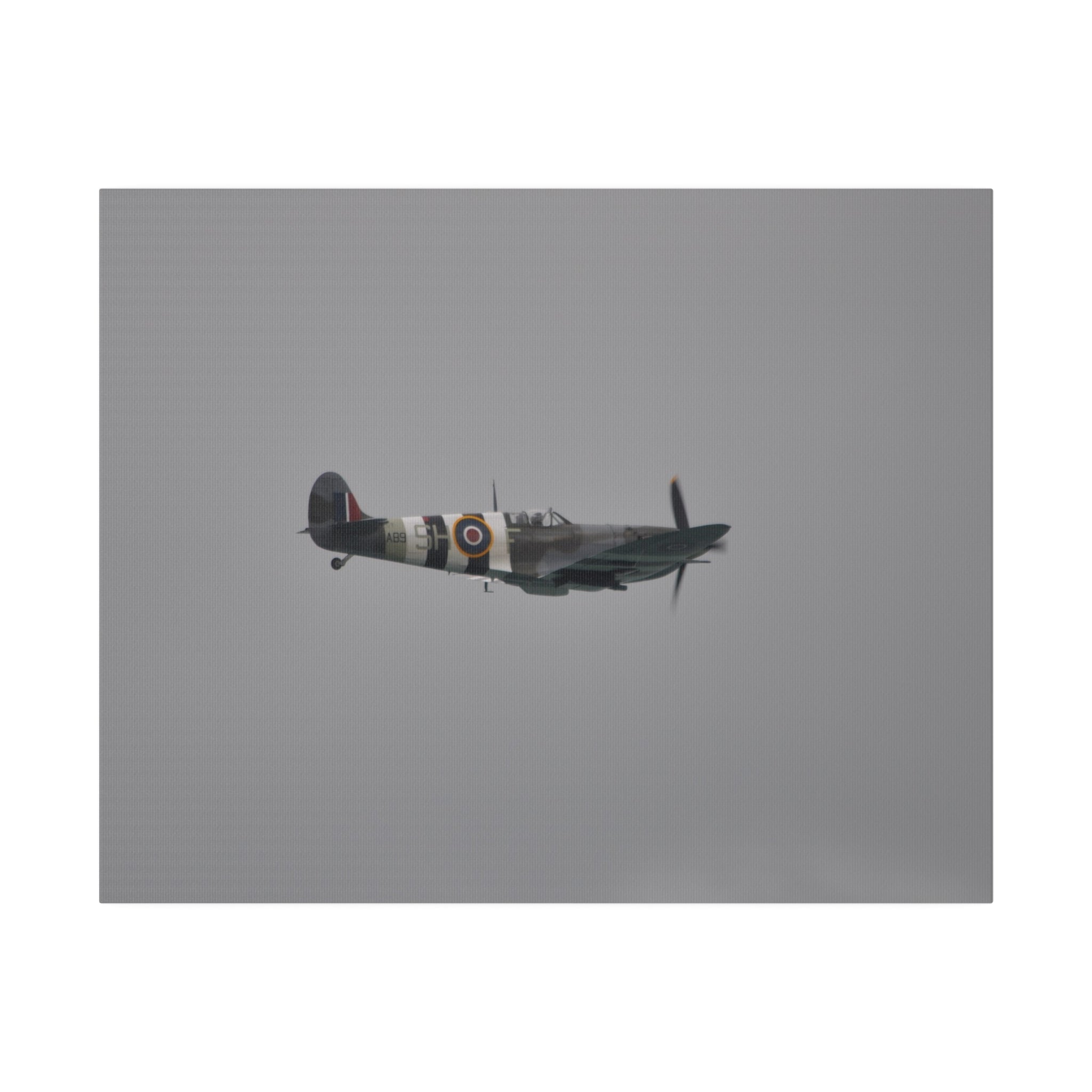 Memorial Flight Spitfire Flying Right Side Rear View Canvas - The Trio Synergize Group