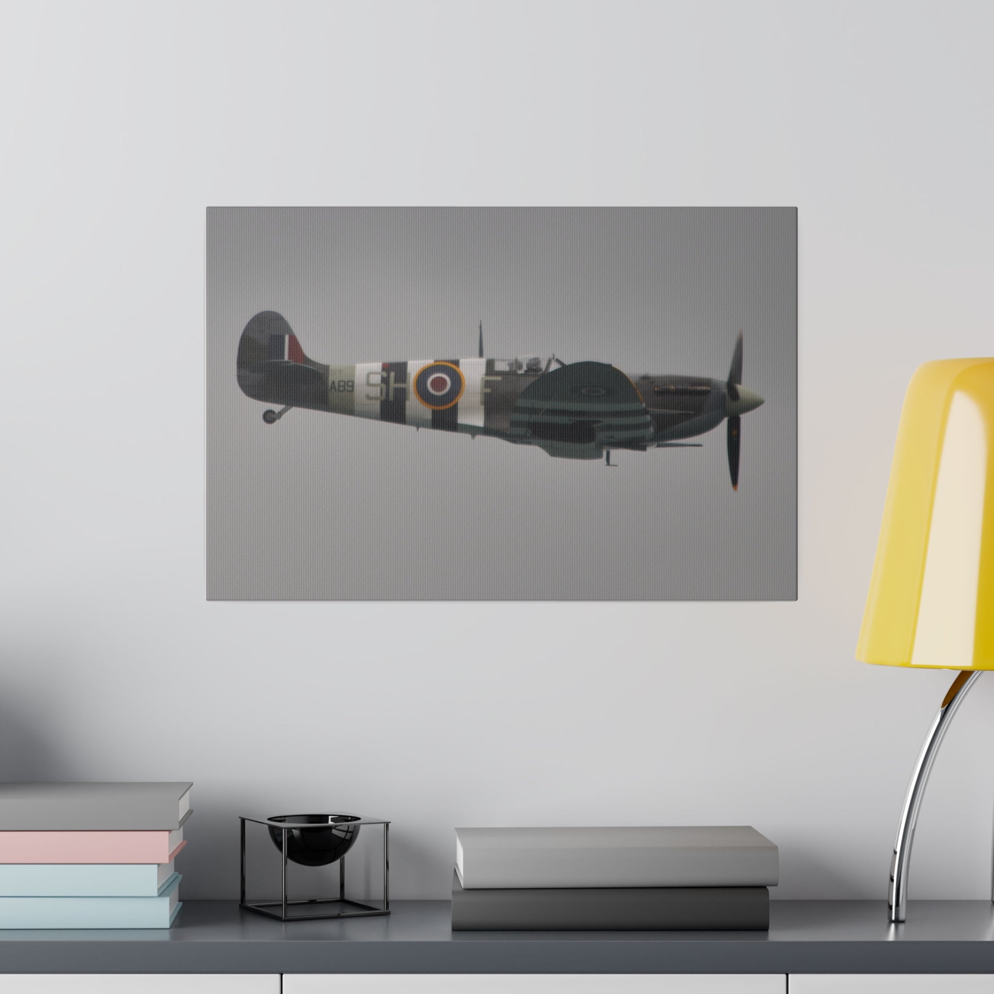 Memorial Flight Spitfire Flying A Side View Close Up Canvas - The Trio Synergize Group