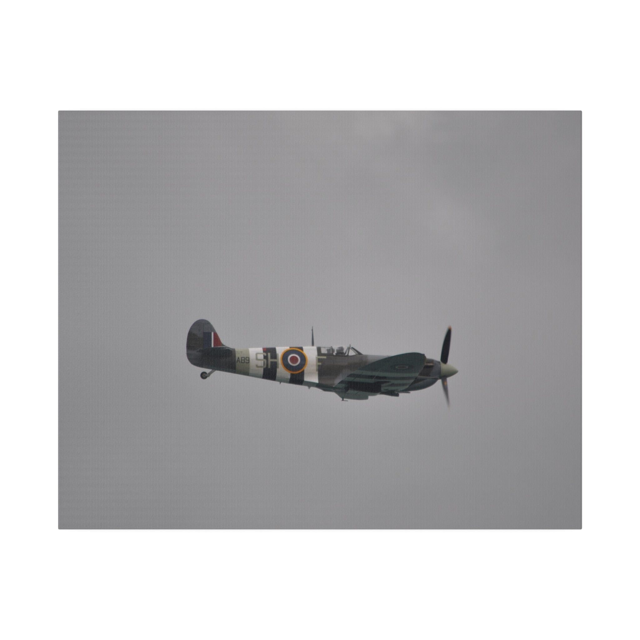 Memorial Flight Spitfire Flying Right Side View Canvas - The Trio Synergize Group