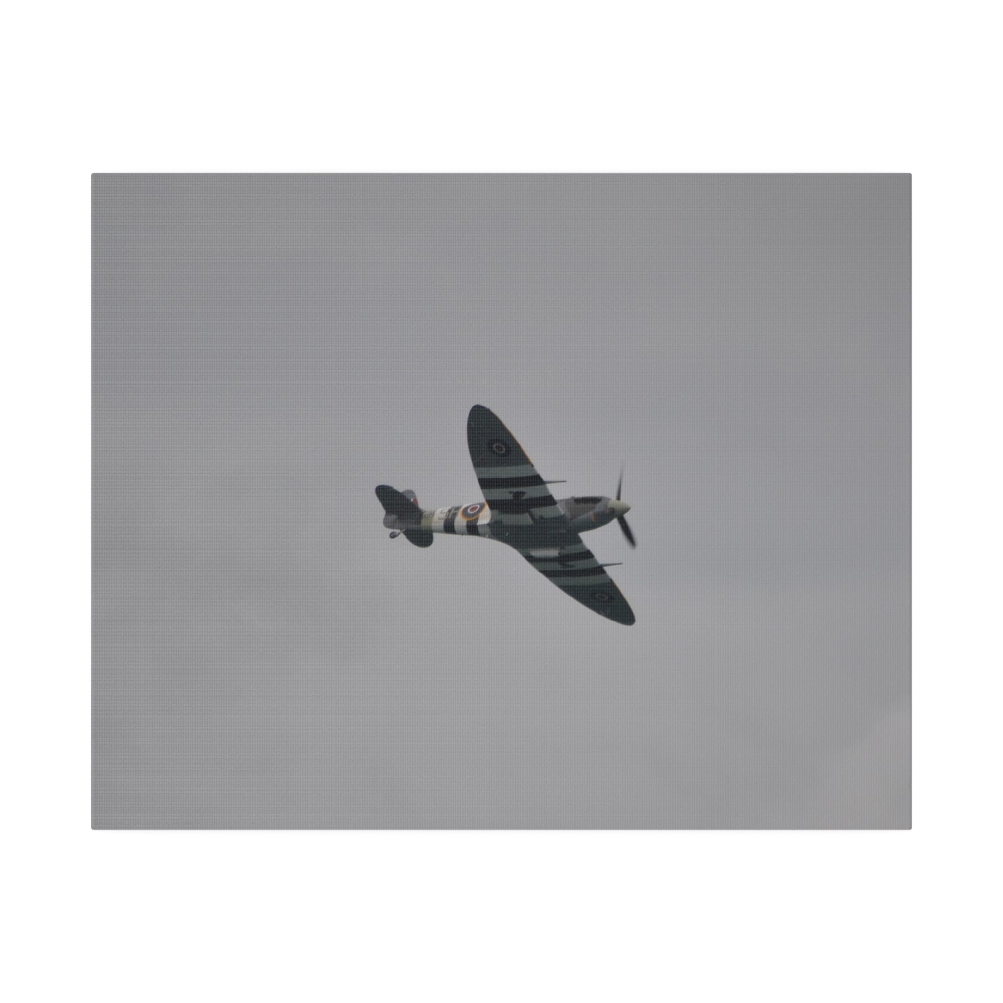 Memorial Flight Spitfire Flying Right Canvas Print - The Trio Synergize Group