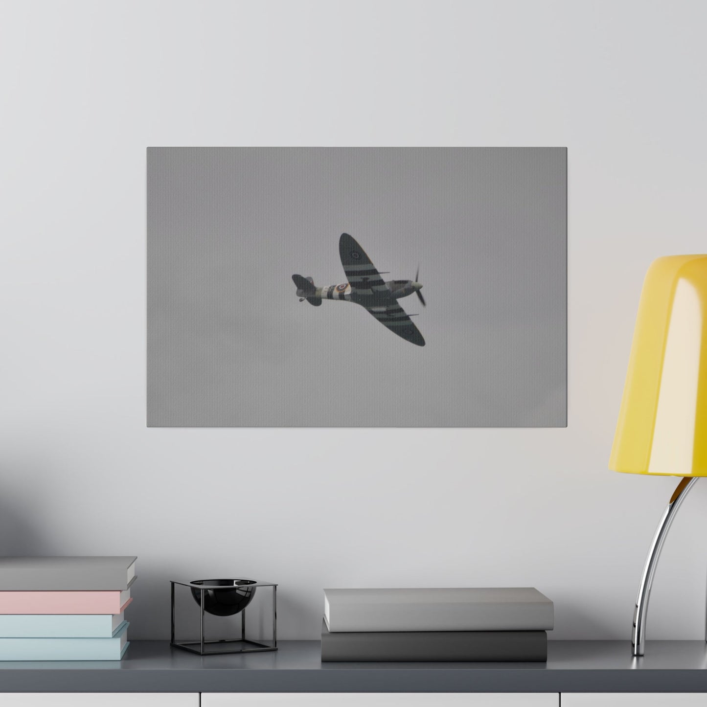Memorial Flight Spitfire Flying Right Canvas Print - The Trio Synergize Group